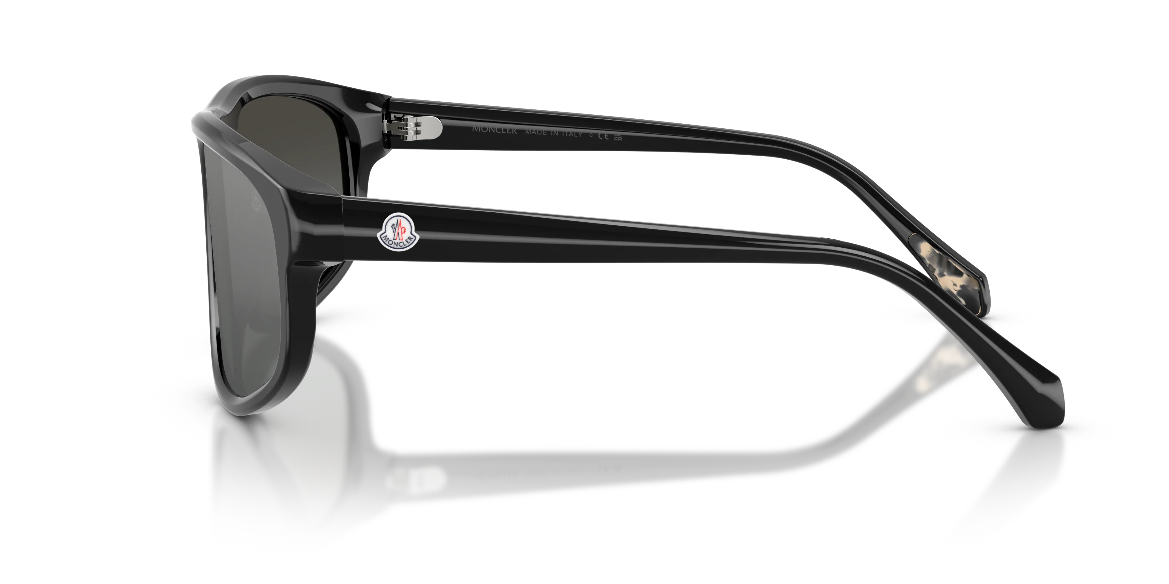 Moncler ME6033U ICEBORNE 300188 Occhiali da sole Acetato Nero Grigio Squadrata Normale Sfumato - immagine 4