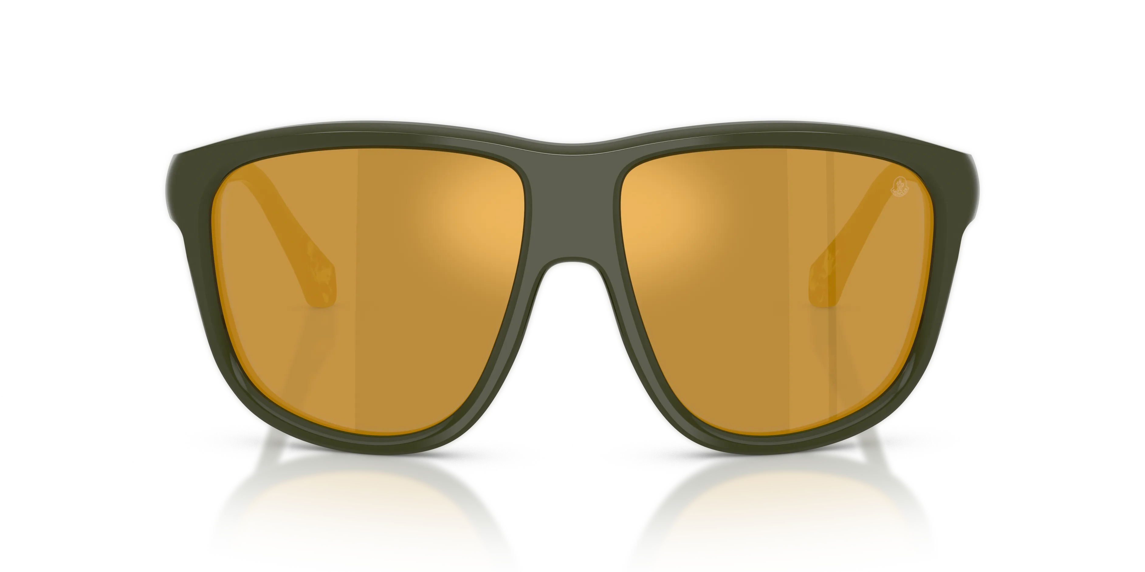 Moncler ME6032U 30525A Occhiali da sole Acetato Verde Marrone Squadrata Specchiate - immagine 3