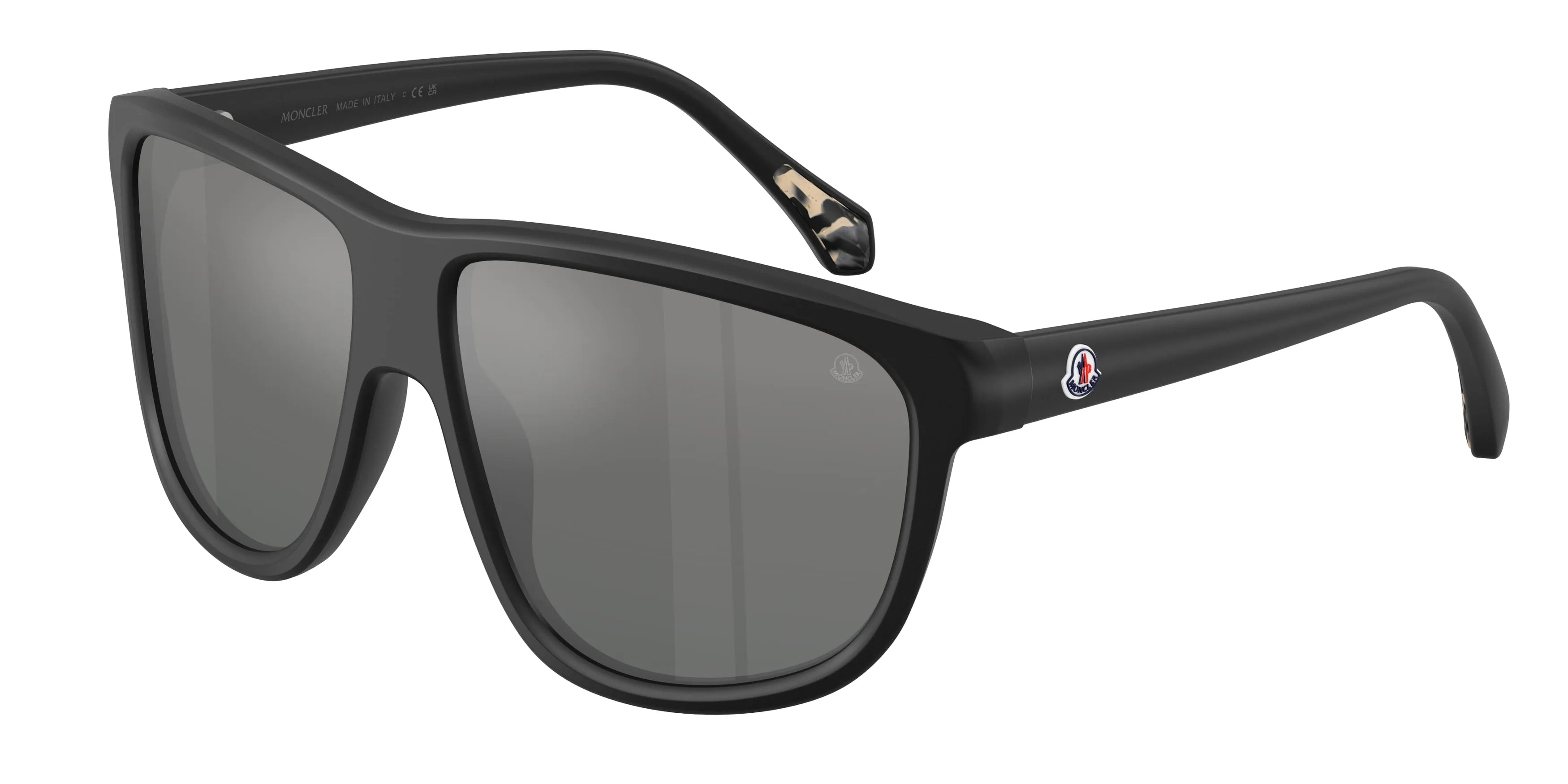 Moncler ME6032U 300188 Occhiali da sole Acetato Nero Grigio Squadrata Normale Sfumato - immagine 1