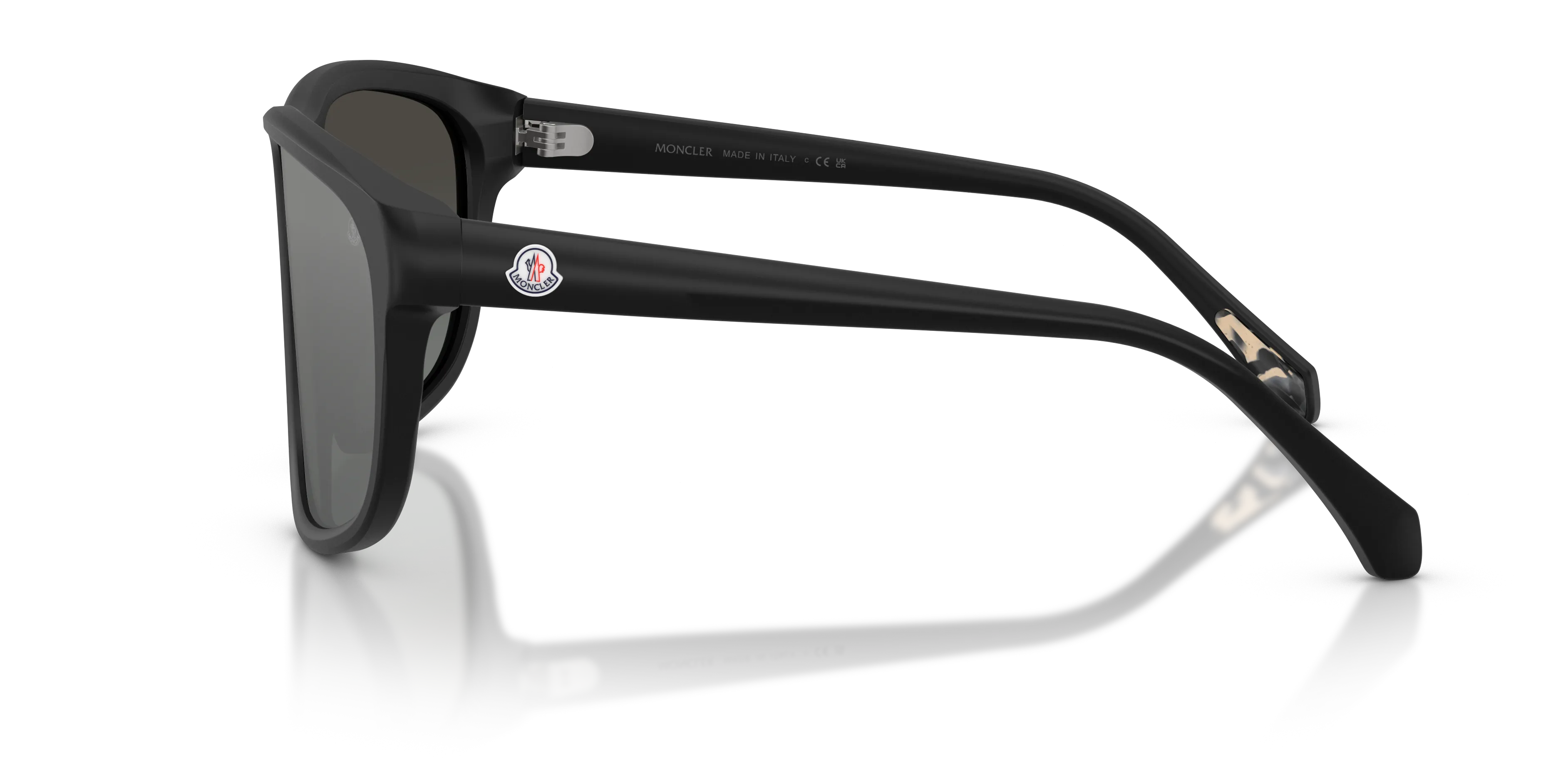 Moncler ME6032U 300188 Occhiali da sole Acetato Nero Grigio Squadrata Normale Sfumato - immagine 3