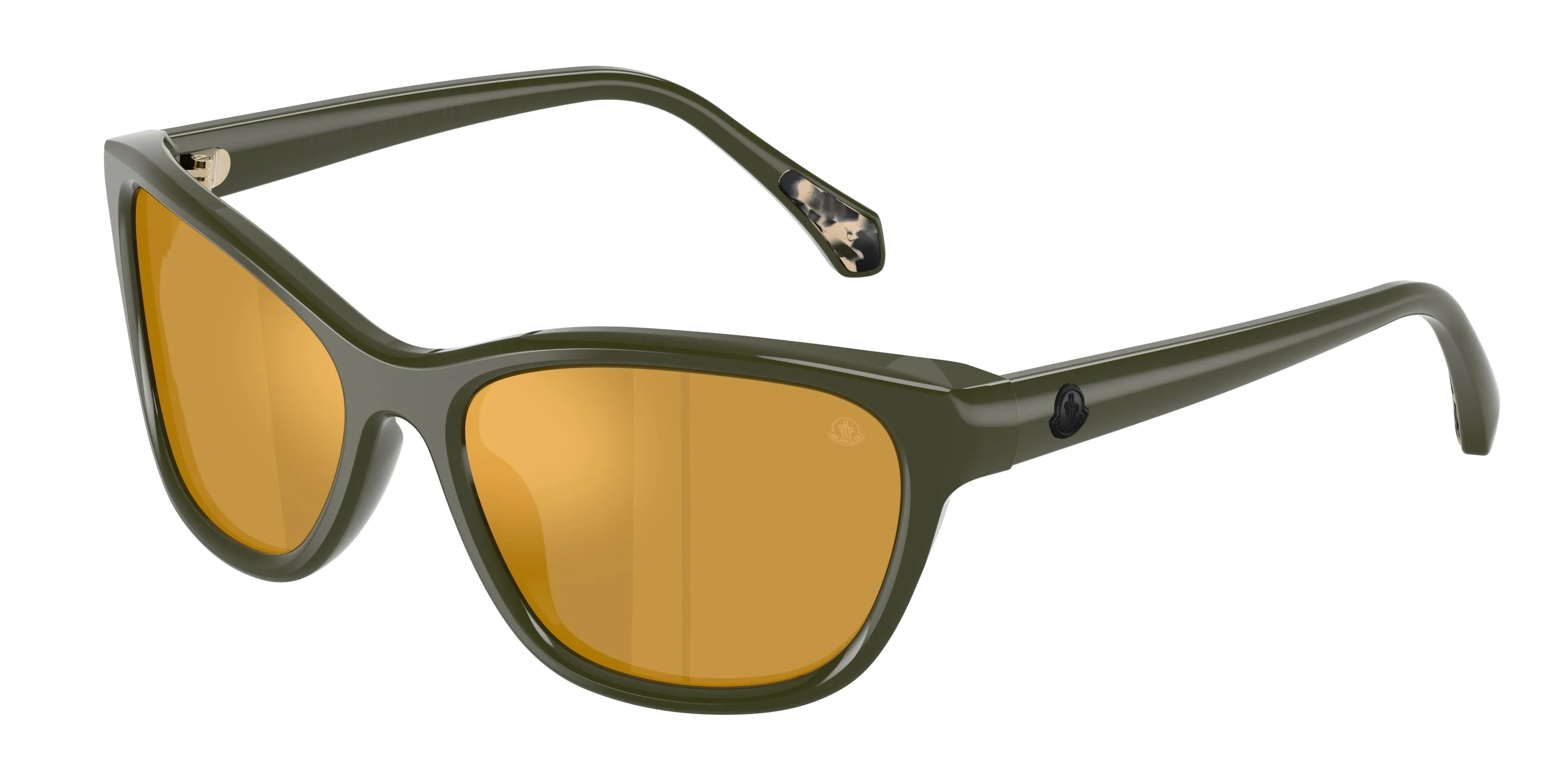 Moncler ME6031U 30525A Occhiali da sole Acetato Verde Marrone Farfalla Specchiate - immagine 1