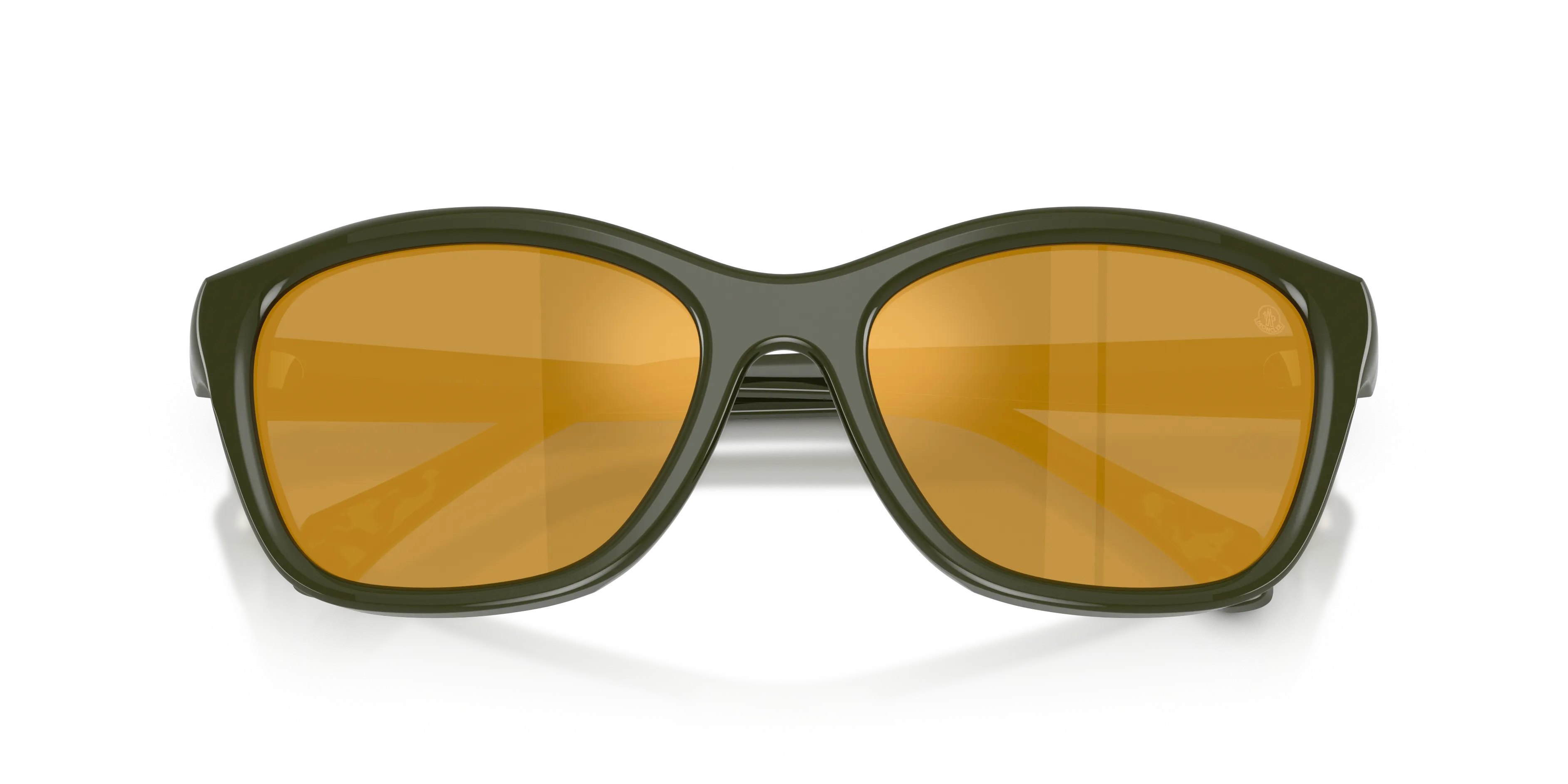 Moncler ME6031U 30525A Occhiali da sole Acetato Verde Marrone Farfalla Specchiate - immagine 2