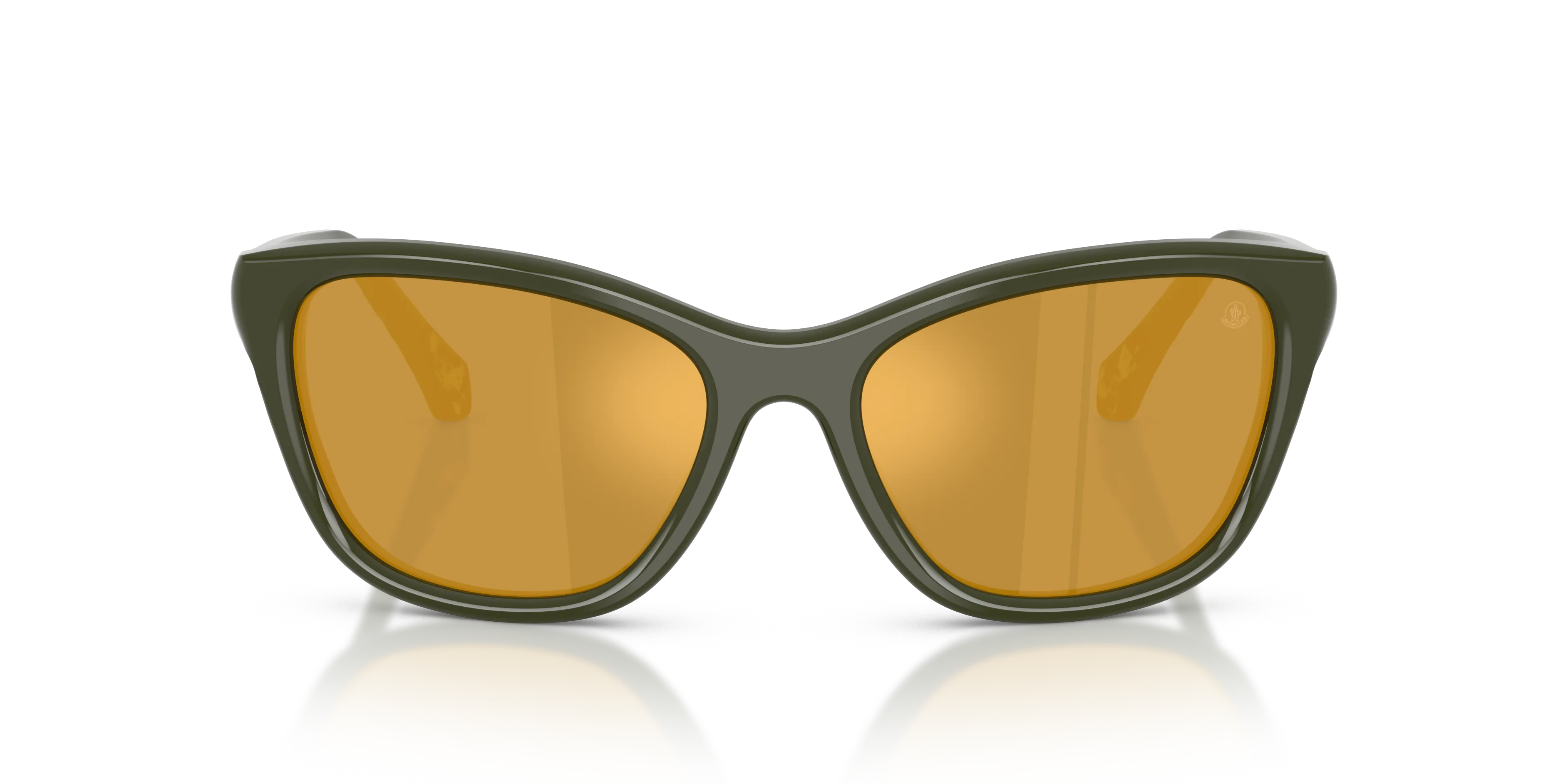 Moncler ME6031U 30525A Occhiali da sole Acetato Verde Marrone Farfalla Specchiate - immagine 3