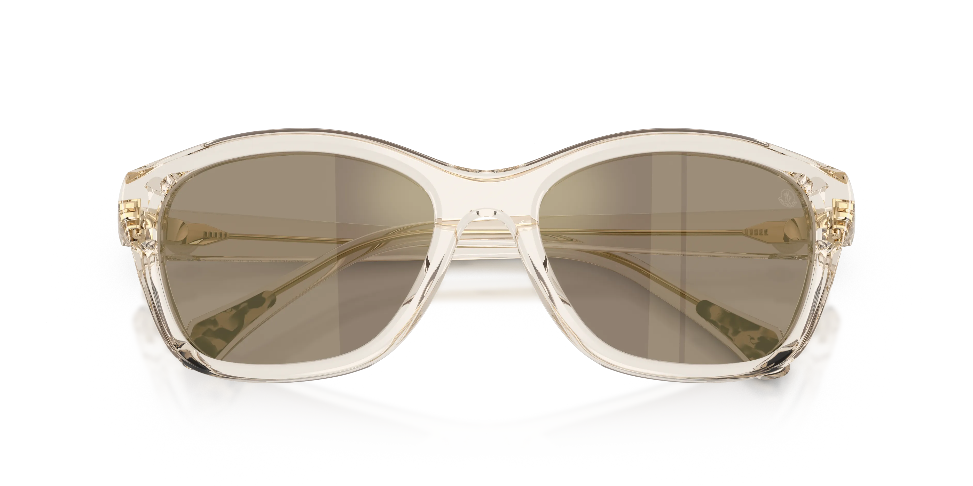 Moncler ME6031U 30032C Occhiali da sole Acetato Bianco Marrone Farfalla Specchiate - immagine 2