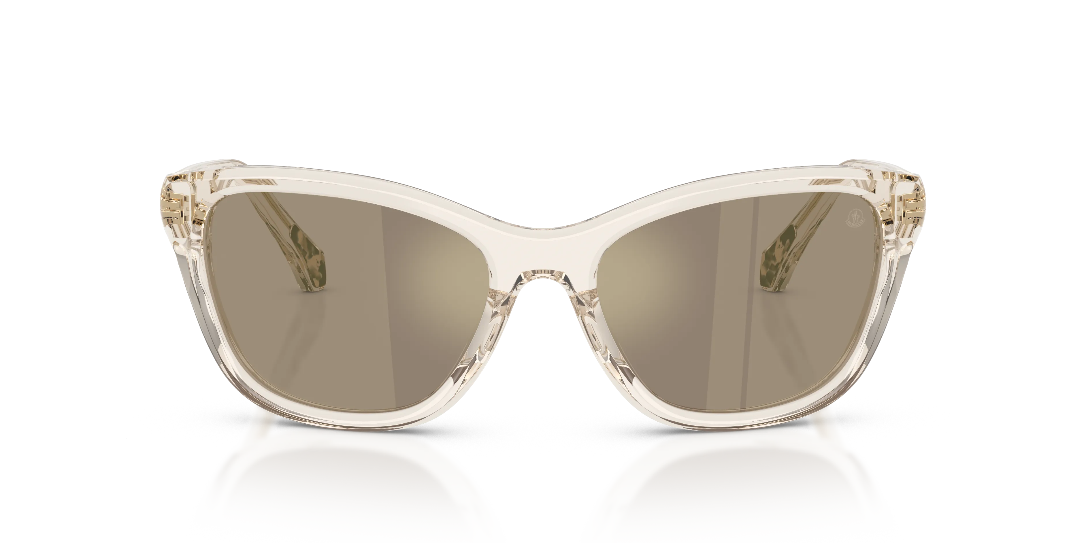 Moncler ME6031U 30032C Occhiali da sole Acetato Bianco Marrone Farfalla Specchiate - immagine 3