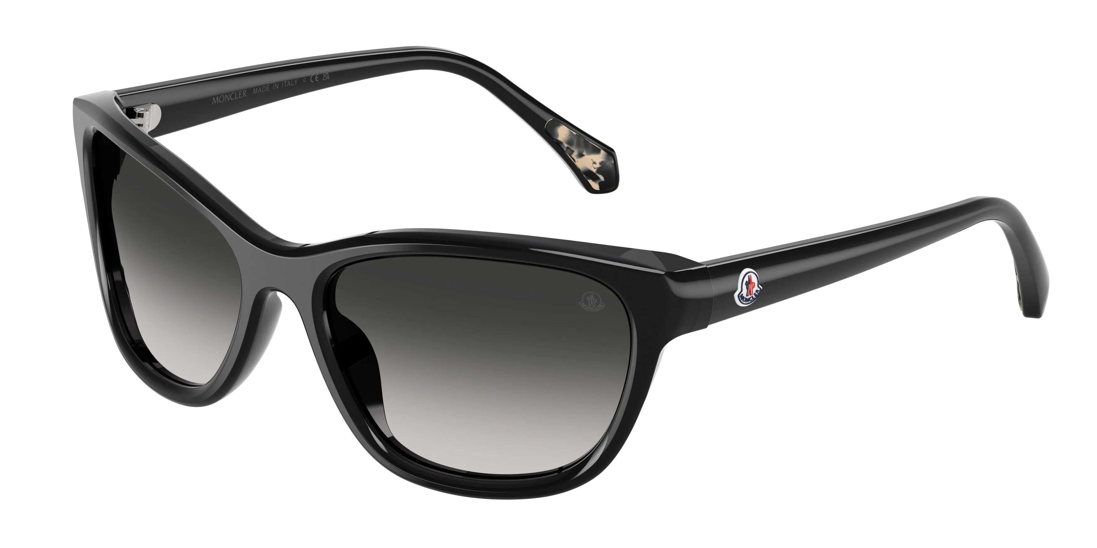 Moncler ME6031U 30013C Occhiali da sole Acetato Nero Grigio Farfalla Normale Sfumato - immagine 1