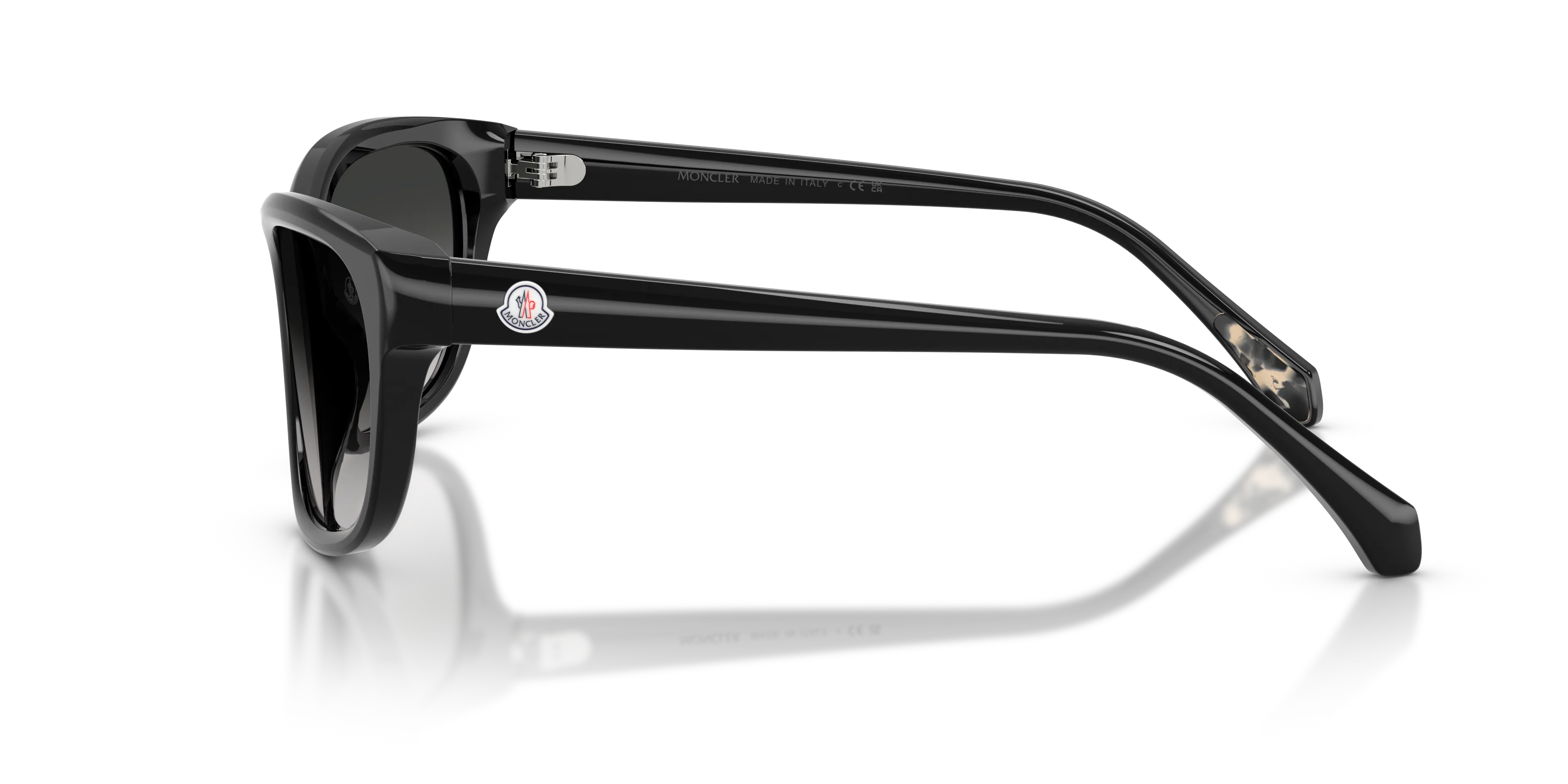 Moncler ME6031U 30013C Occhiali da sole Acetato Nero Grigio Farfalla Normale Sfumato - immagine 4