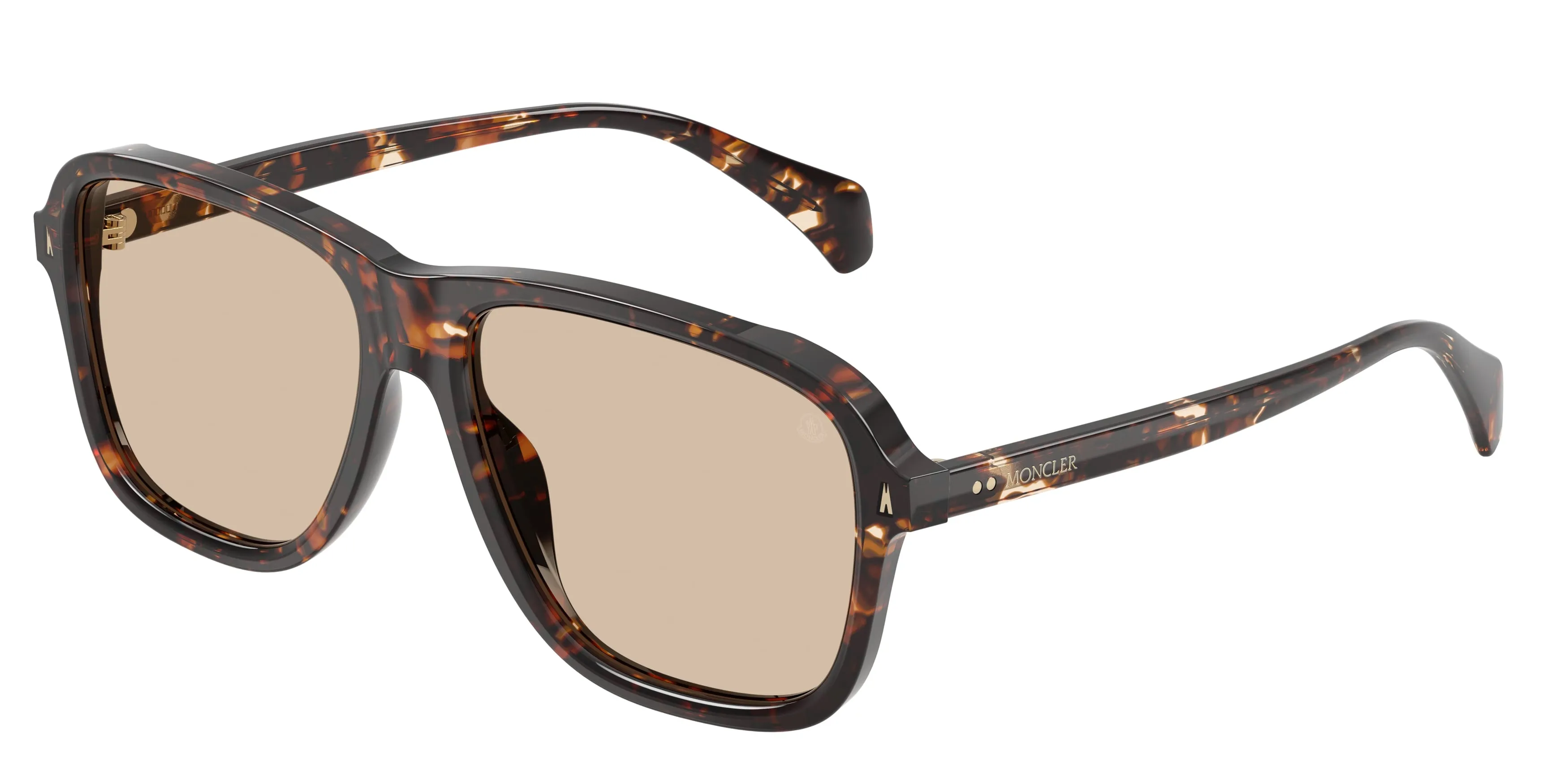 Moncler ME6030 REFRAX 304893 Occhiali da sole Acetato Tartaruga Marrone Pillow Normale Sfumato - immagine 1