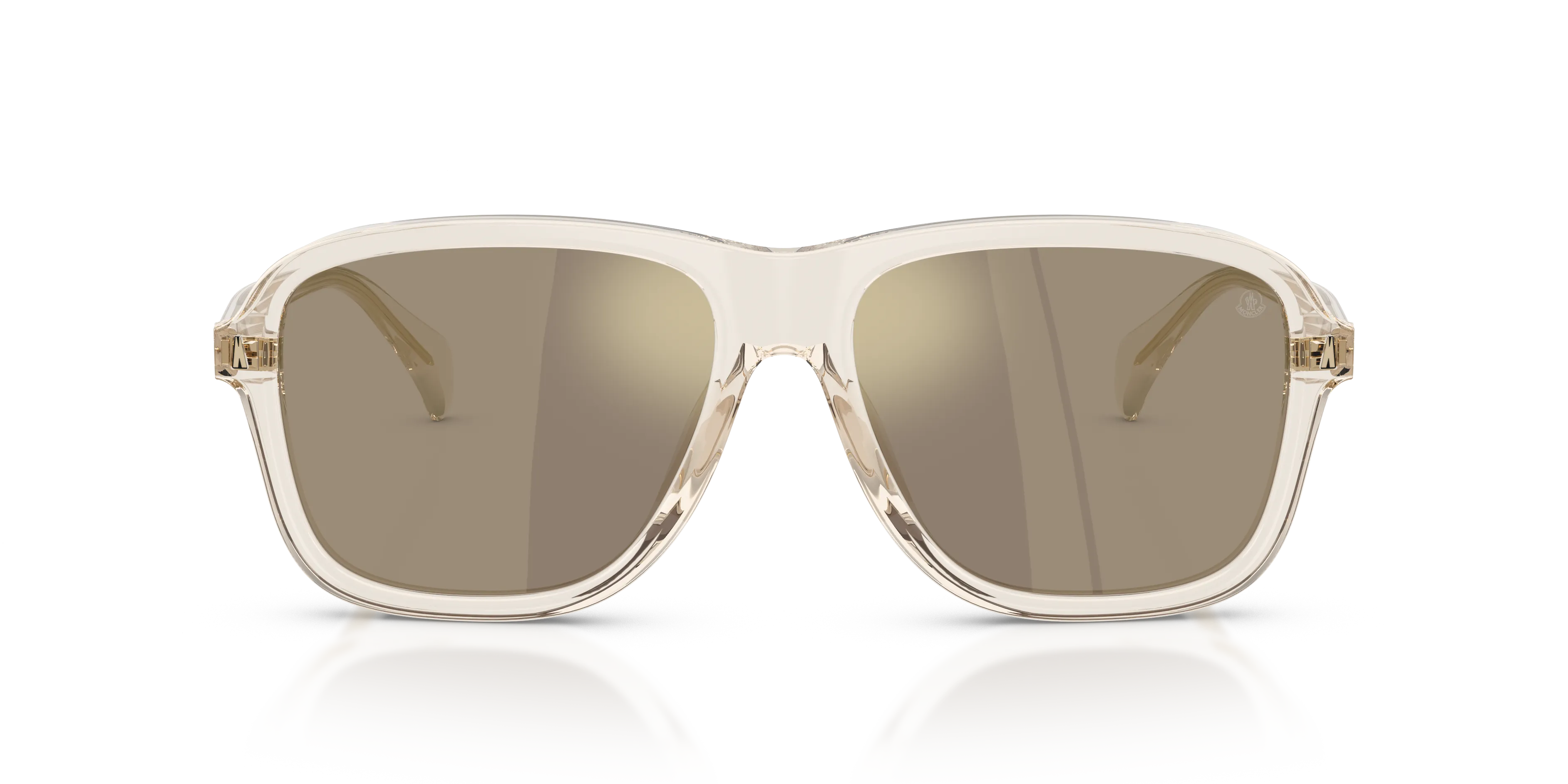 Moncler ME6030 REFRAX 30035A Occhiali da sole Acetato Bianco Marrone Pillow Specchiate - immagine 3
