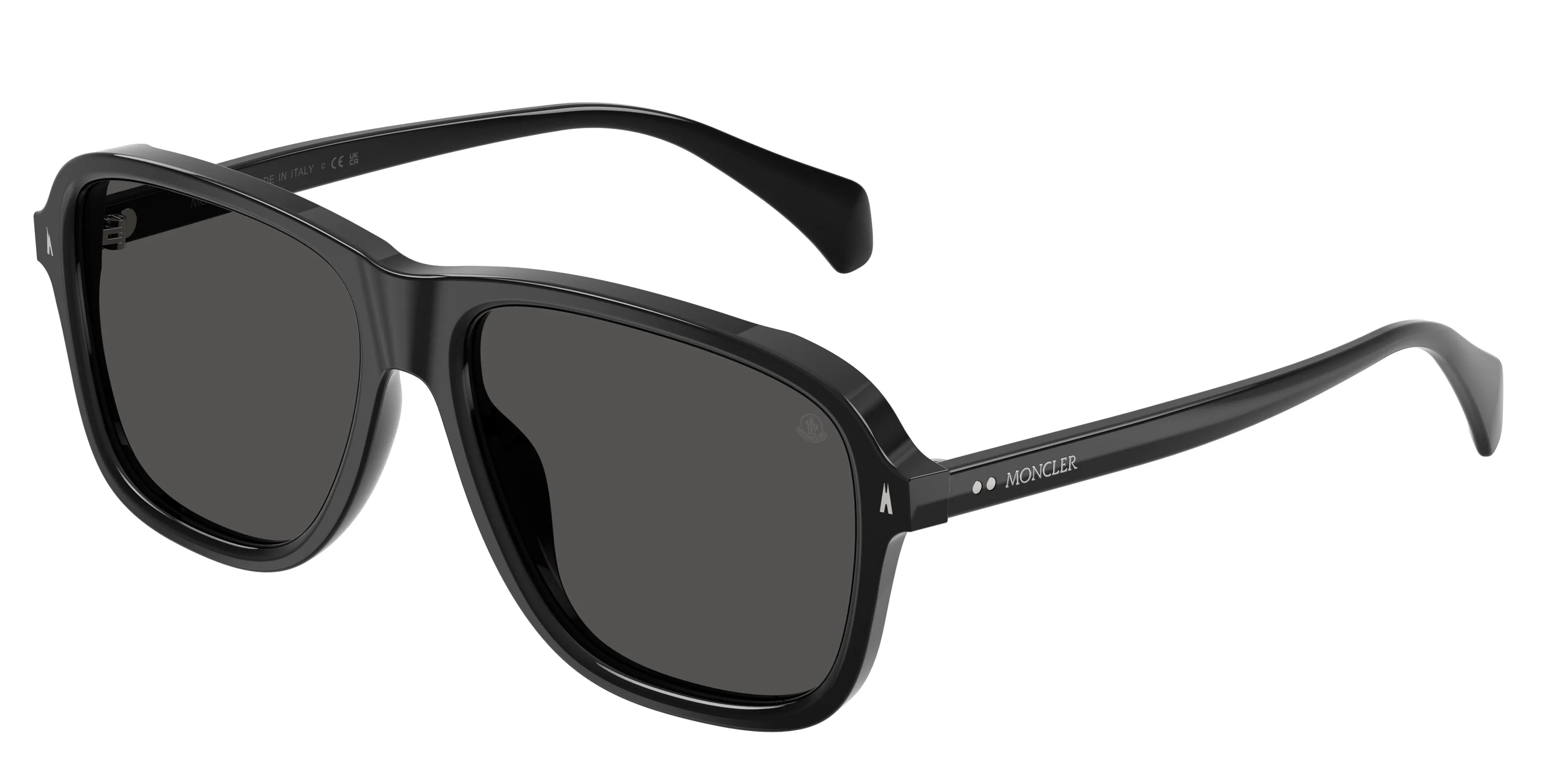 Moncler ME6030 REFRAX 300187 Occhiali da sole Acetato Nero Grigio Pillow Normale - immagine 1