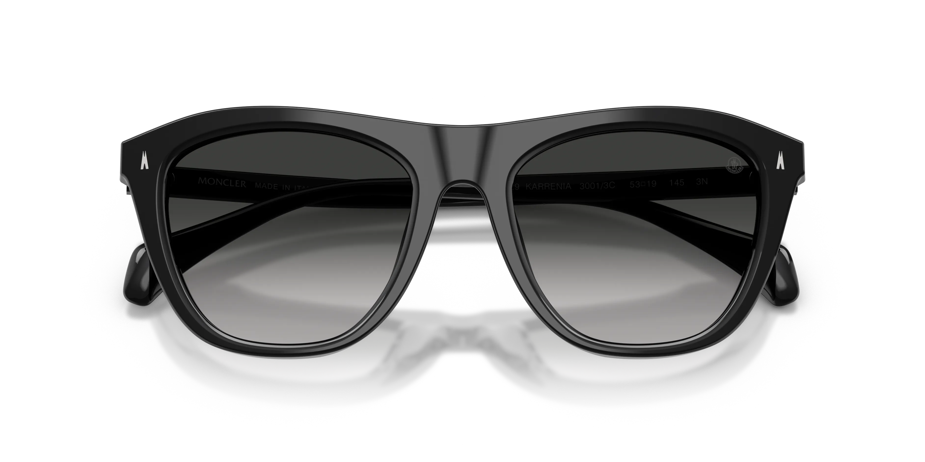 Moncler ME6029 KARRENIA 30013C Occhiali da sole Acetato Nero Grigio Cat Eye Normale Sfumato - immagine 2