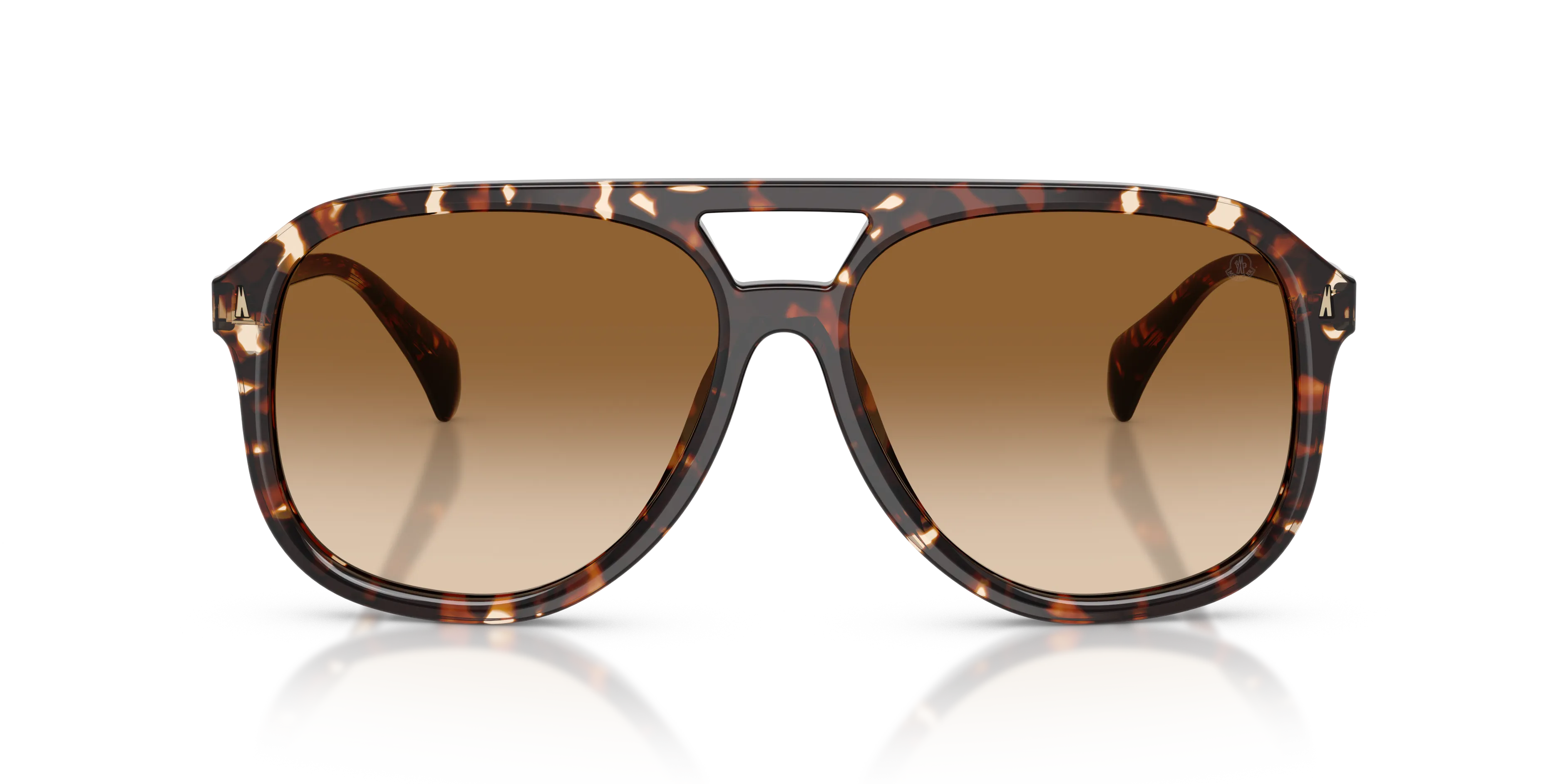 Moncler ME6028 FLUXE 304889 Occhiali da sole Acetato Tartaruga Marrone Pilot Normale Sfumato - immagine 3