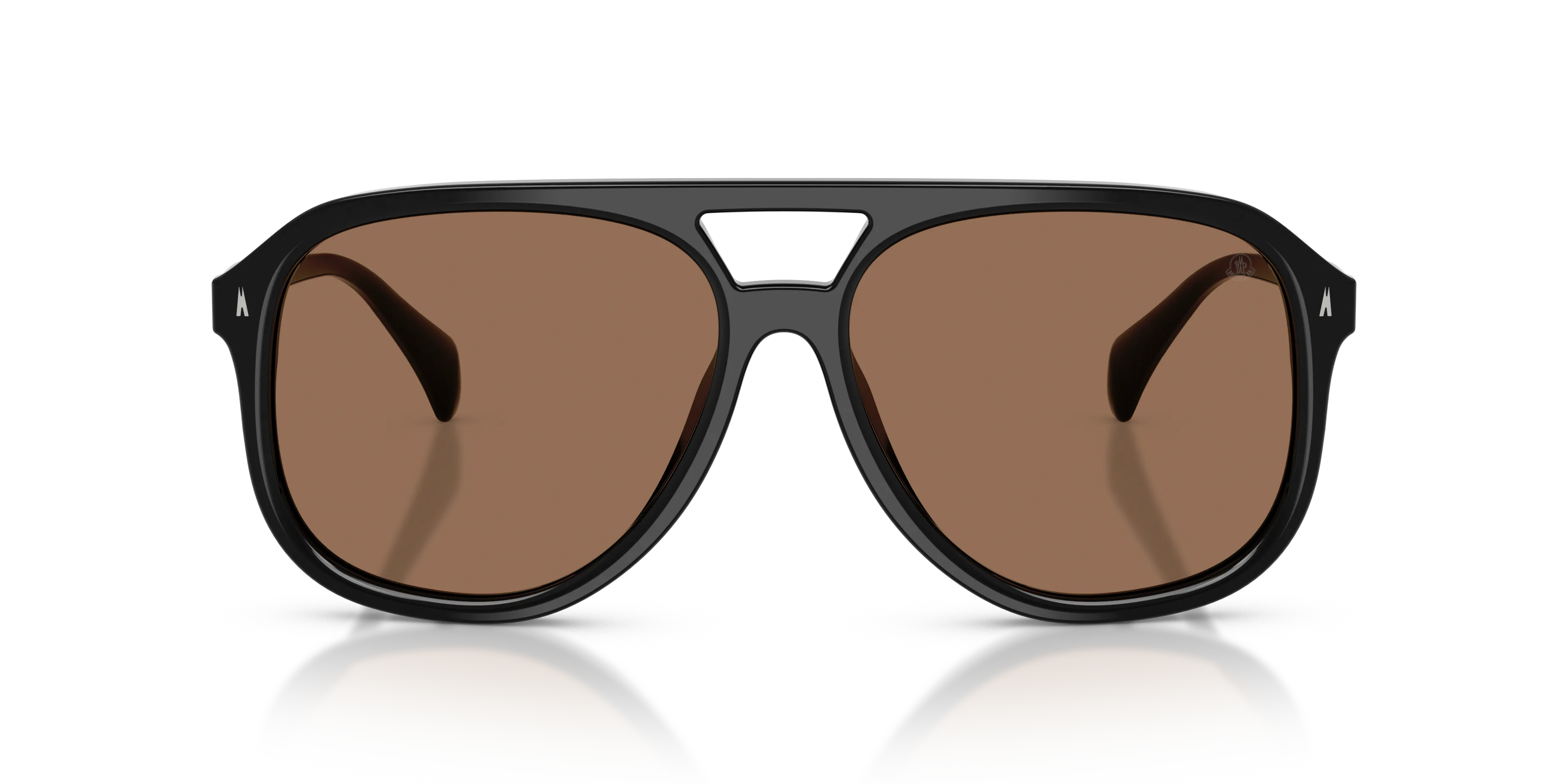 Moncler ME6028 FLUXE 300173 Occhiali da sole Acetato Nero Marrone Pilot Normale - immagine 3