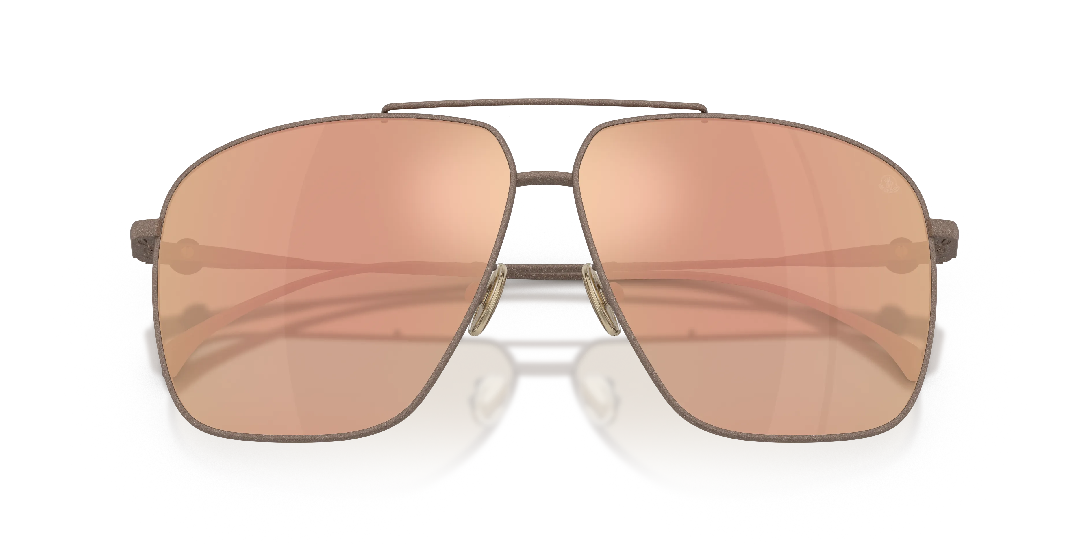 Moncler ME4020T ARIUM 10277J Occhiali da sole Titanio Marrone Rosa Geometrica Normale - immagine 2