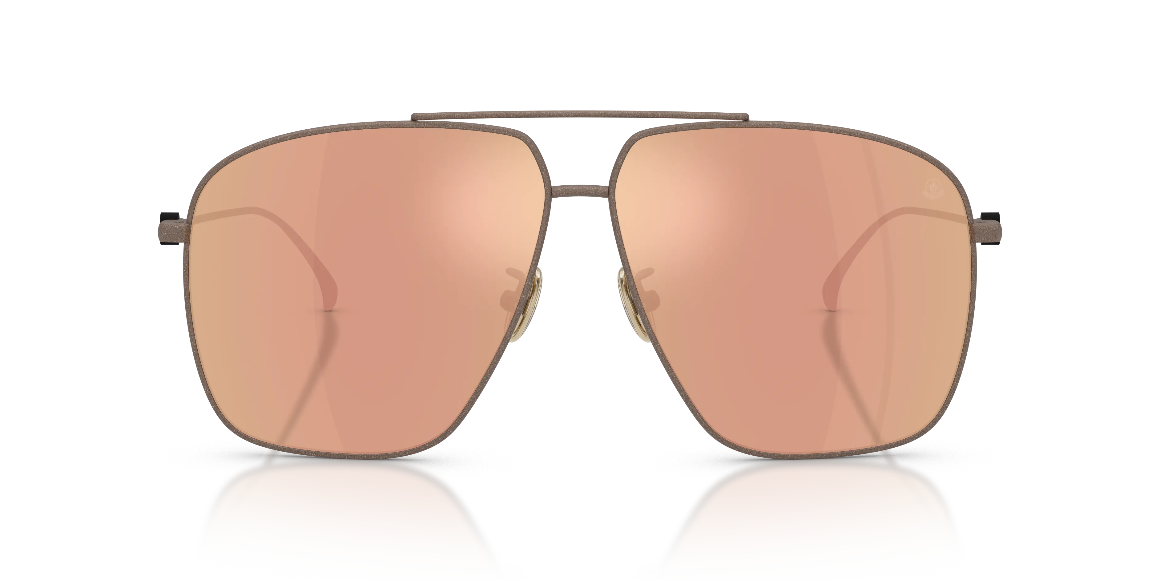 Moncler ME4020T ARIUM 10277J Occhiali da sole Titanio Marrone Rosa Geometrica Normale - immagine 3