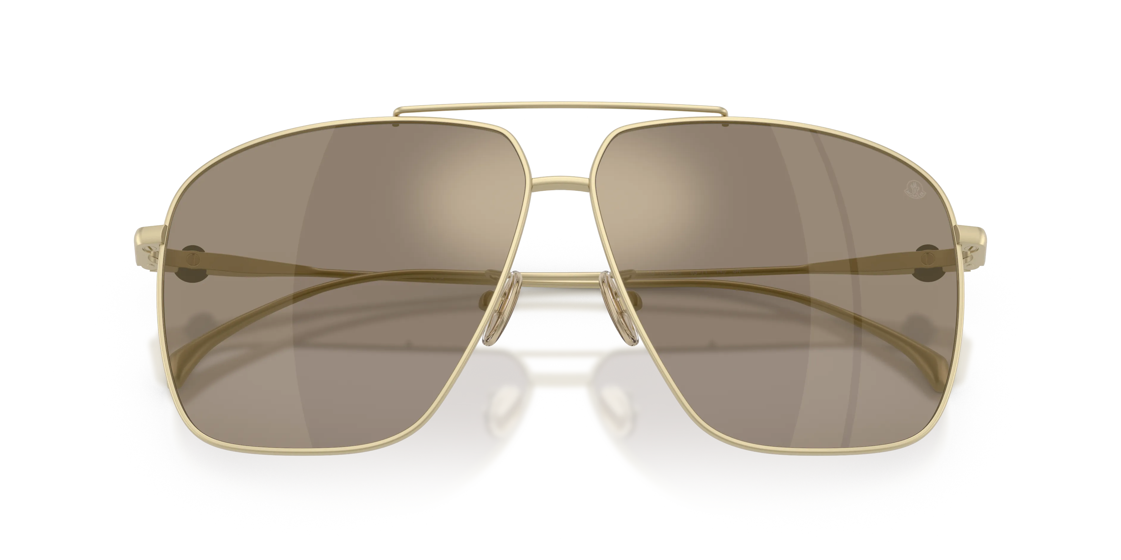 Moncler ME4020T ARIUM 10245A Occhiali da sole Titanio Oro Marrone Geometrica Specchiate - immagine 2