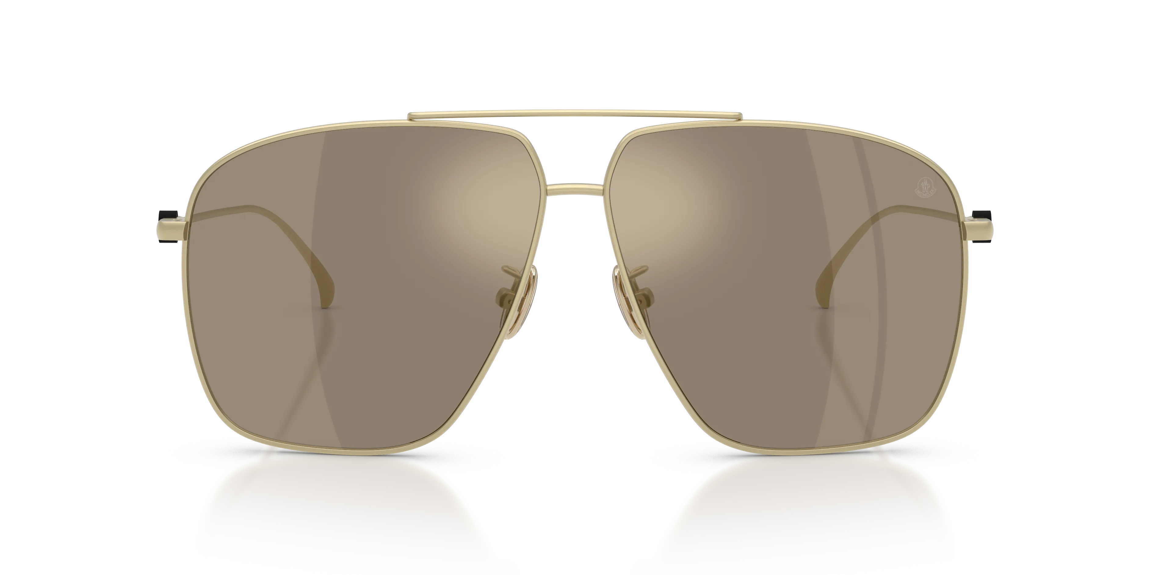 Moncler ME4020T ARIUM 10245A Occhiali da sole Titanio Oro Marrone Geometrica Specchiate - immagine 3