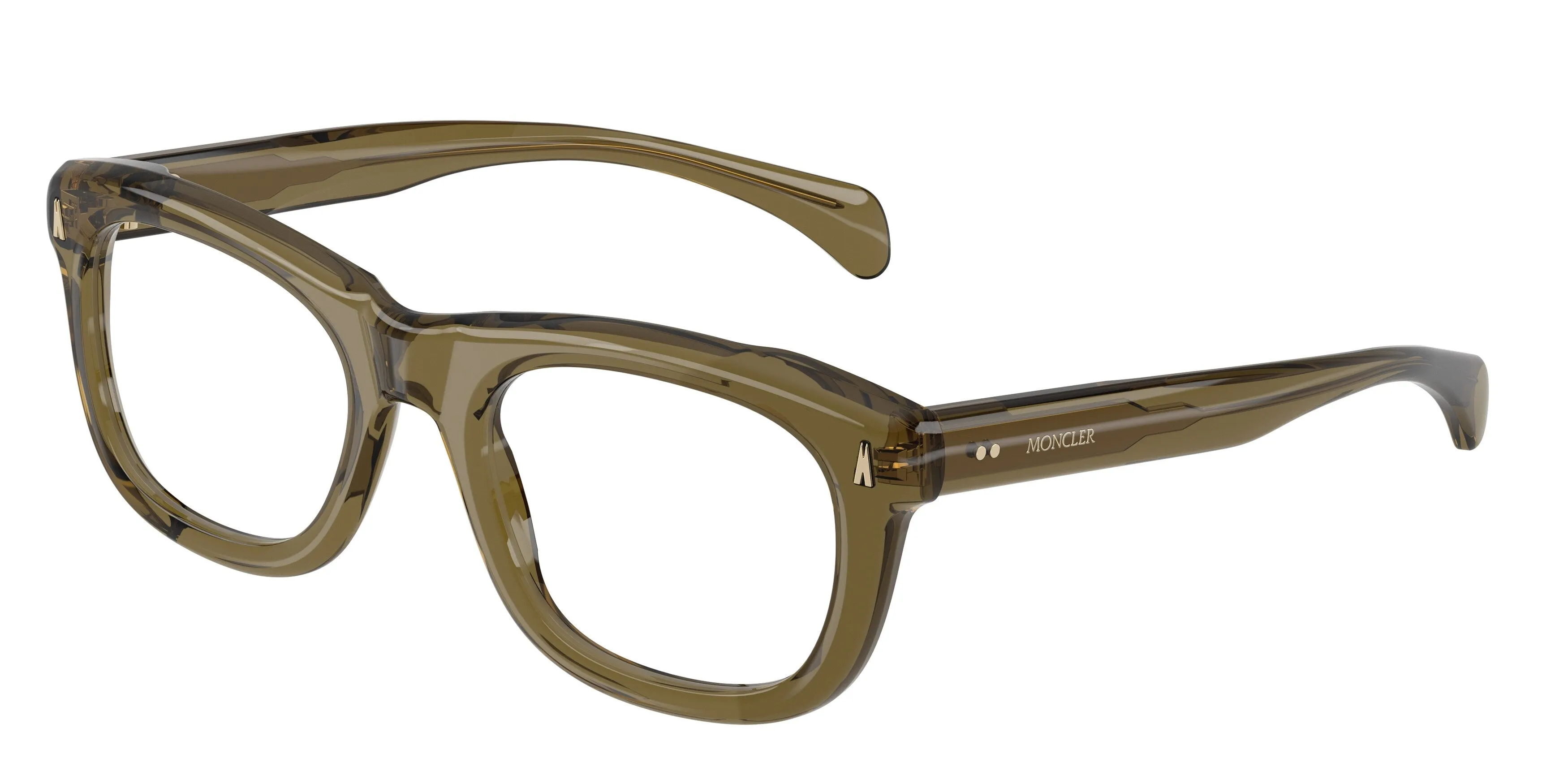 Moncler ME2040 METEORE 3049 Montature da vista Acetato Verde Trasparente Squadrata Normale - immagine 1