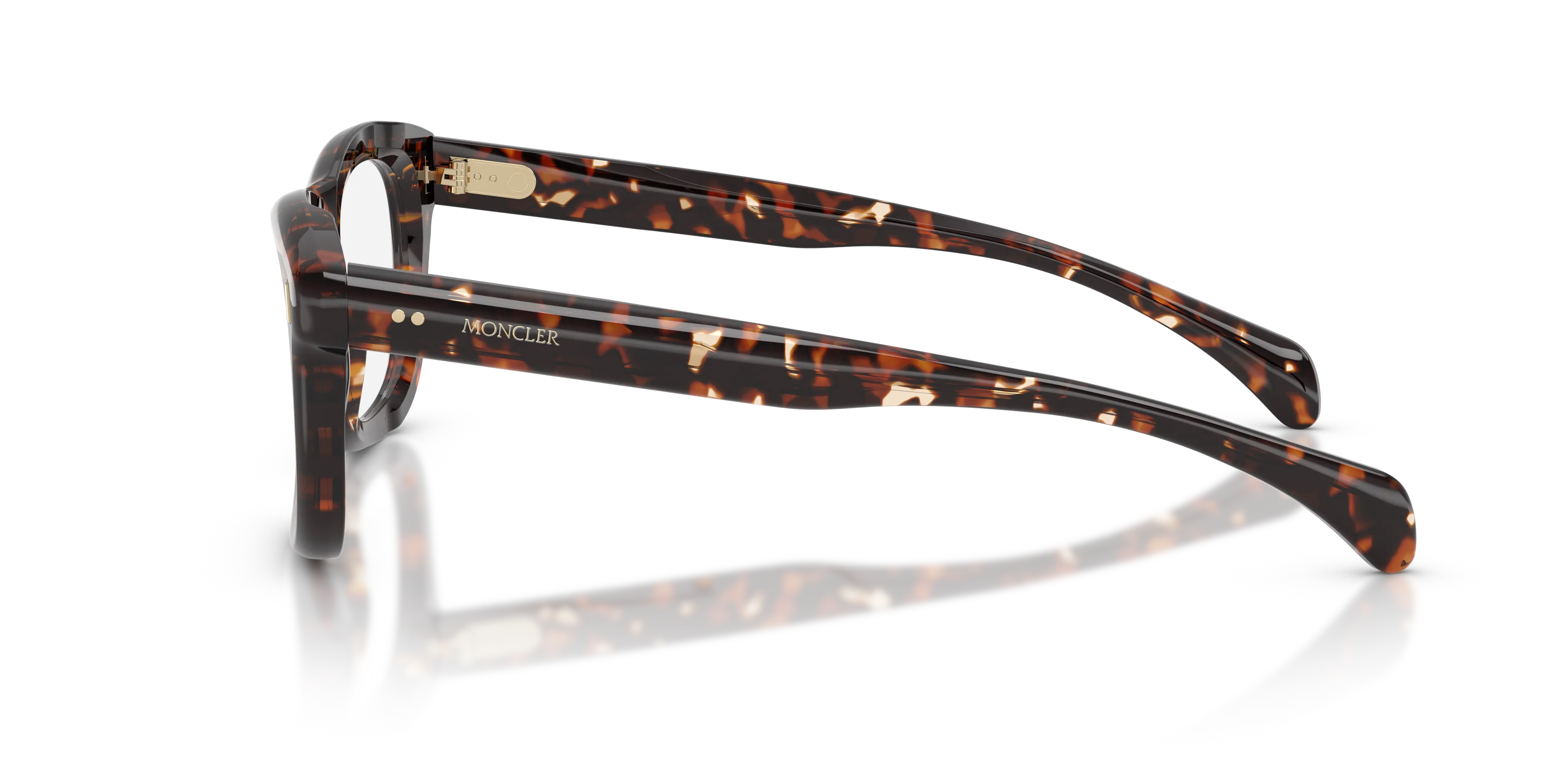 Moncler ME2040 METEORE 3048 Montature da vista Acetato Tartaruga Trasparente Squadrata Normale - immagine 4