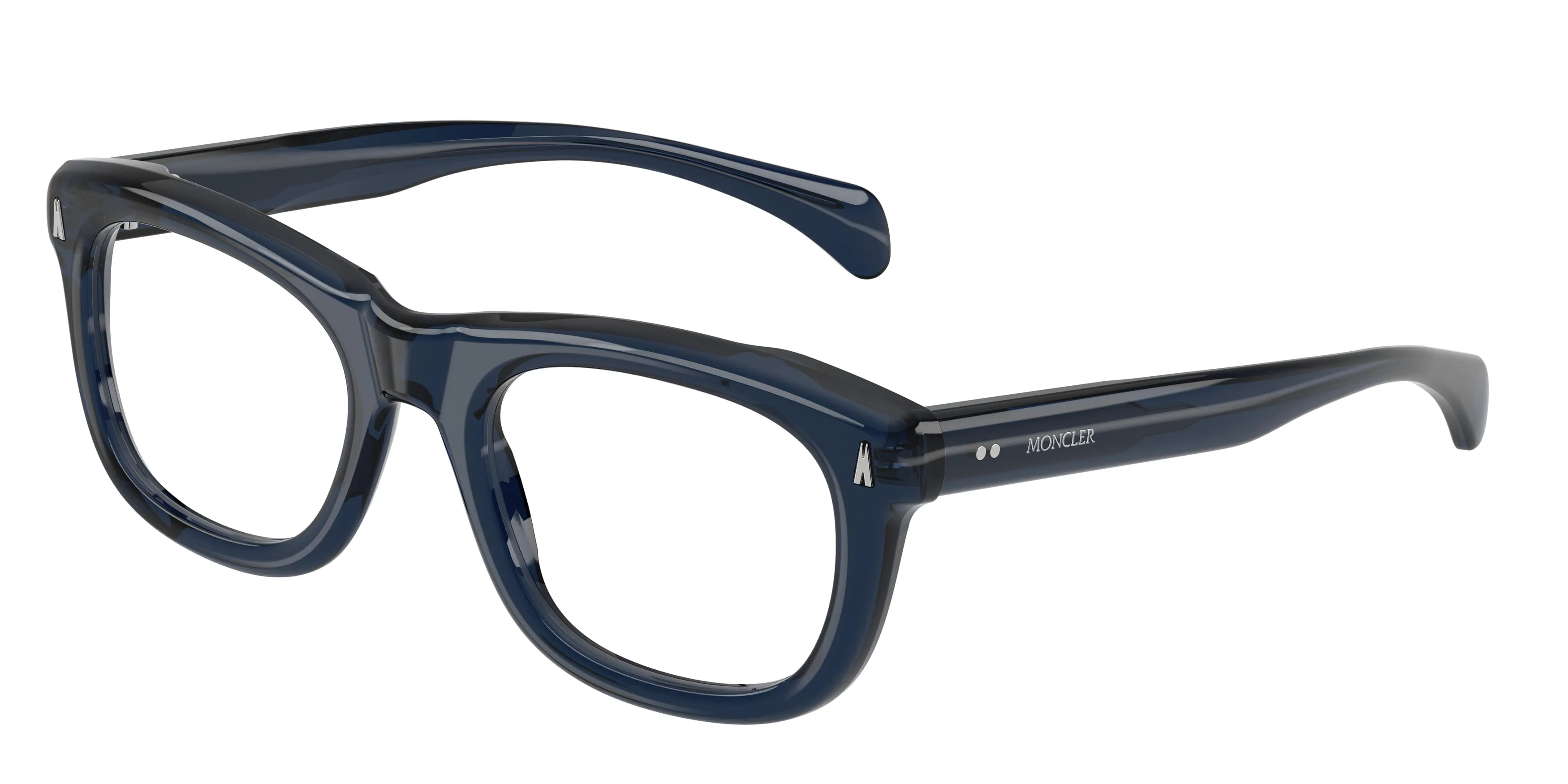 Moncler ME2040 METEORE 3020 Montature da vista Acetato Blu Trasparente Squadrata Normale - immagine 1