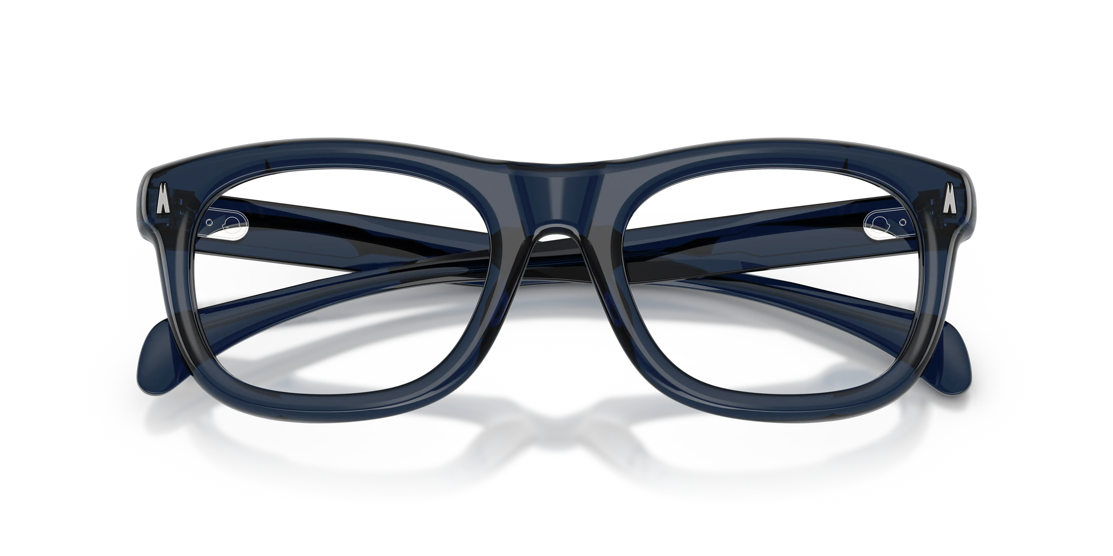 Moncler ME2040 METEORE 3020 Montature da vista Acetato Blu Trasparente Squadrata Normale - immagine 2