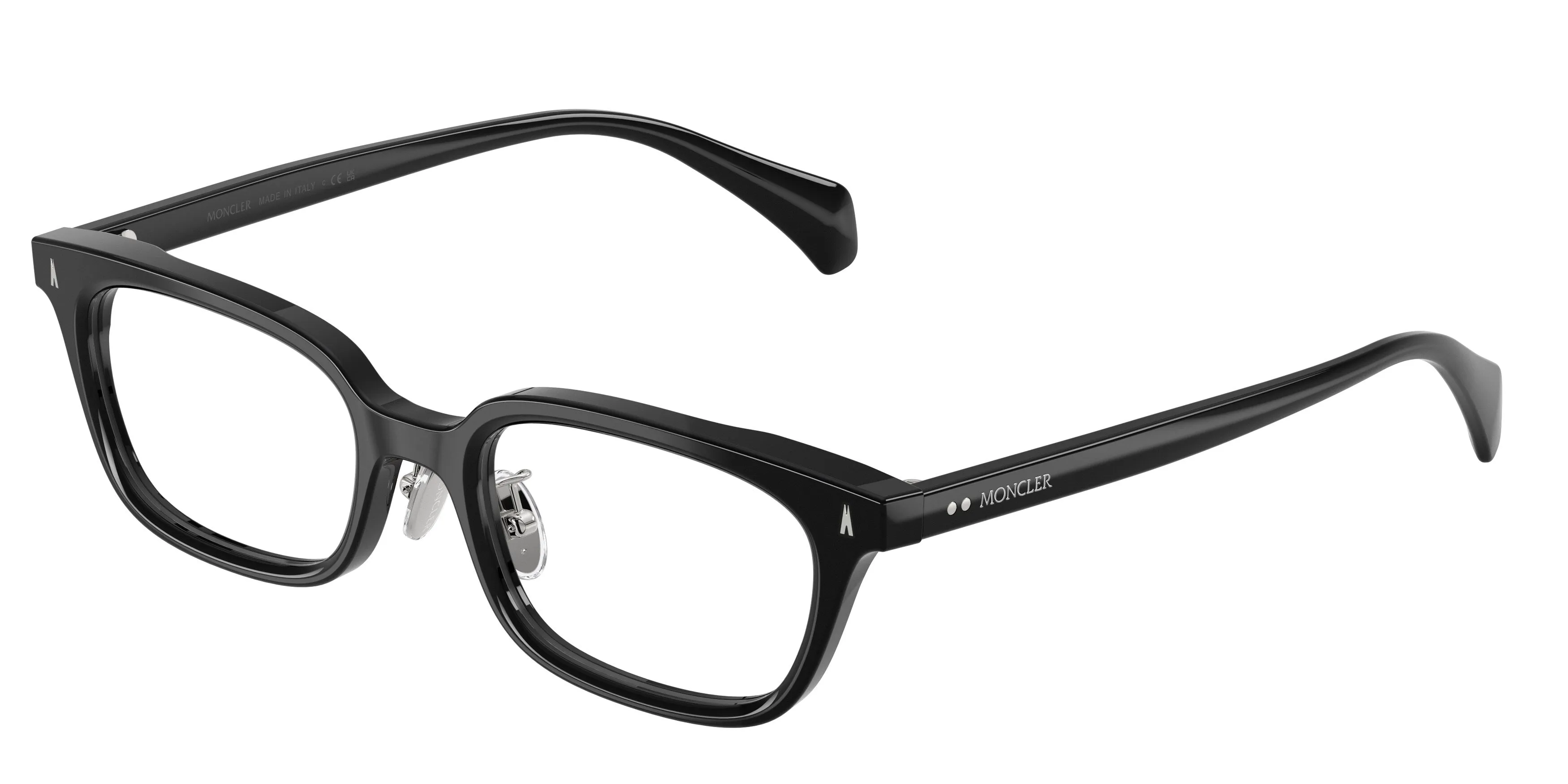 Moncler ME2039D ATELIER 3001 Montature da vista Acetato Nero Trasparente Squadrata Normale - immagine 1