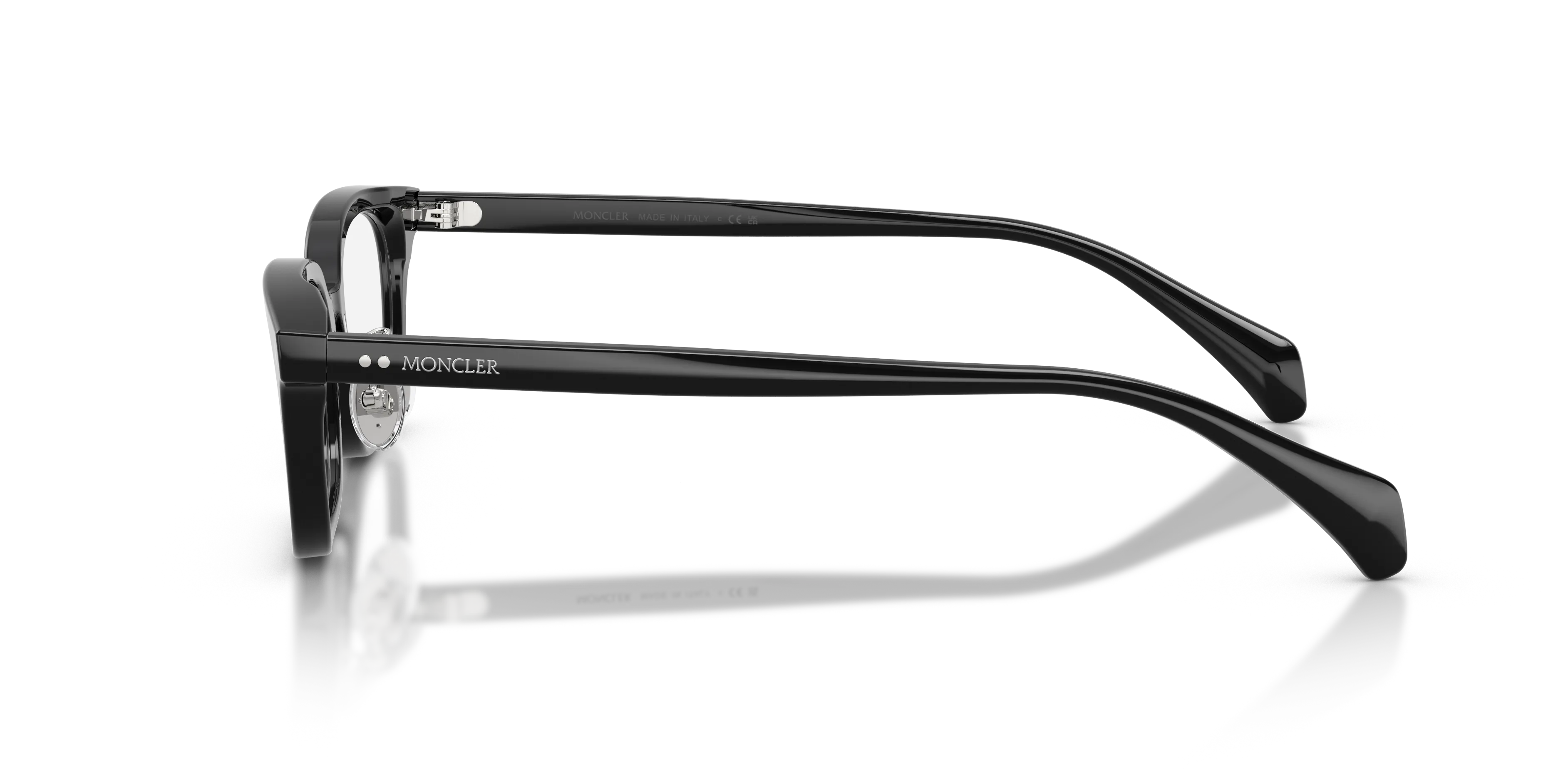 Moncler ME2039D ATELIER 3001 Montature da vista Acetato Nero Trasparente Squadrata Normale - immagine 4
