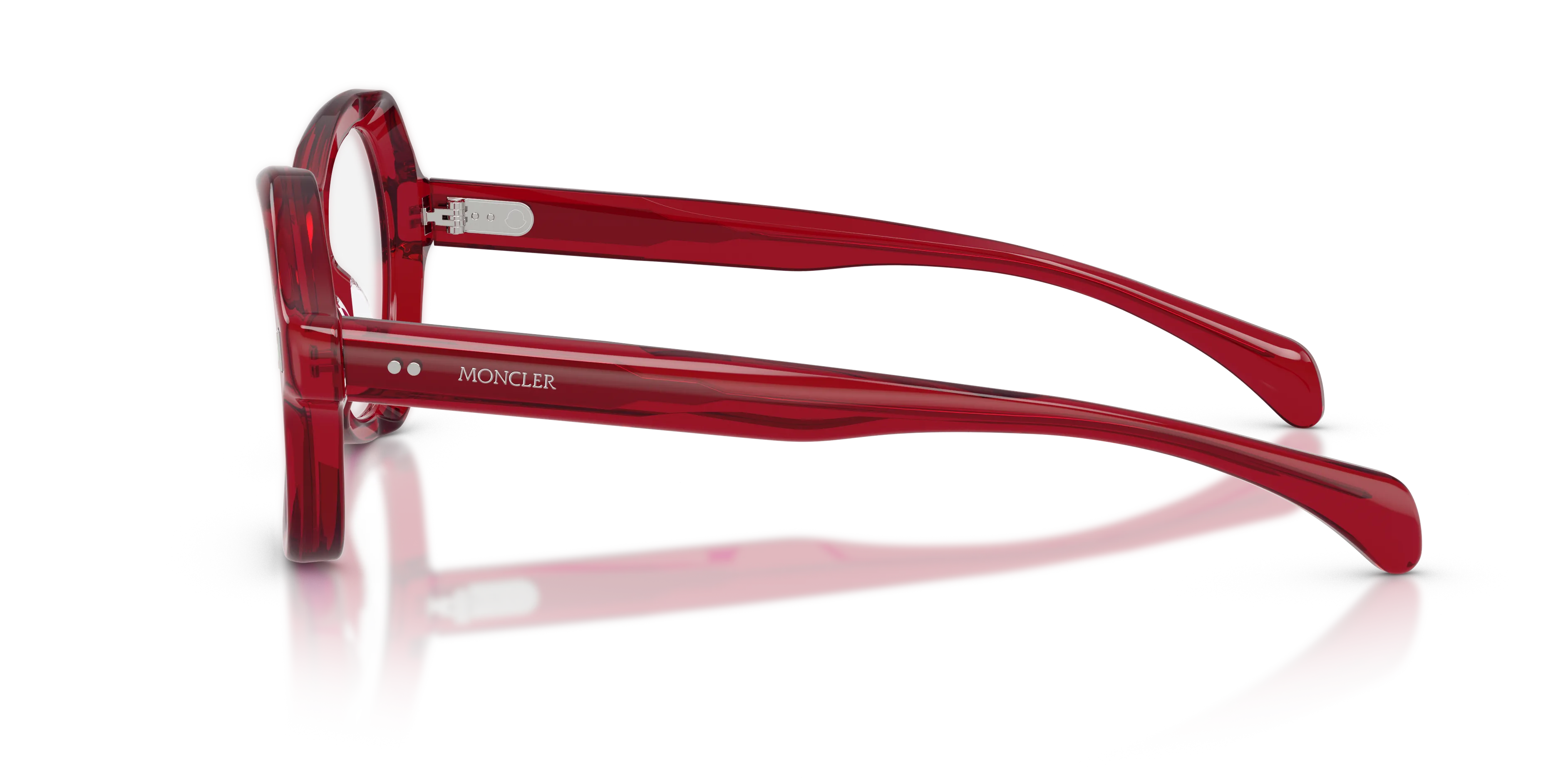 Moncler ME2038U ELEGRA 3053 Montature da vista Acetato Rosso Trasparente Farfalla Normale - immagine 4