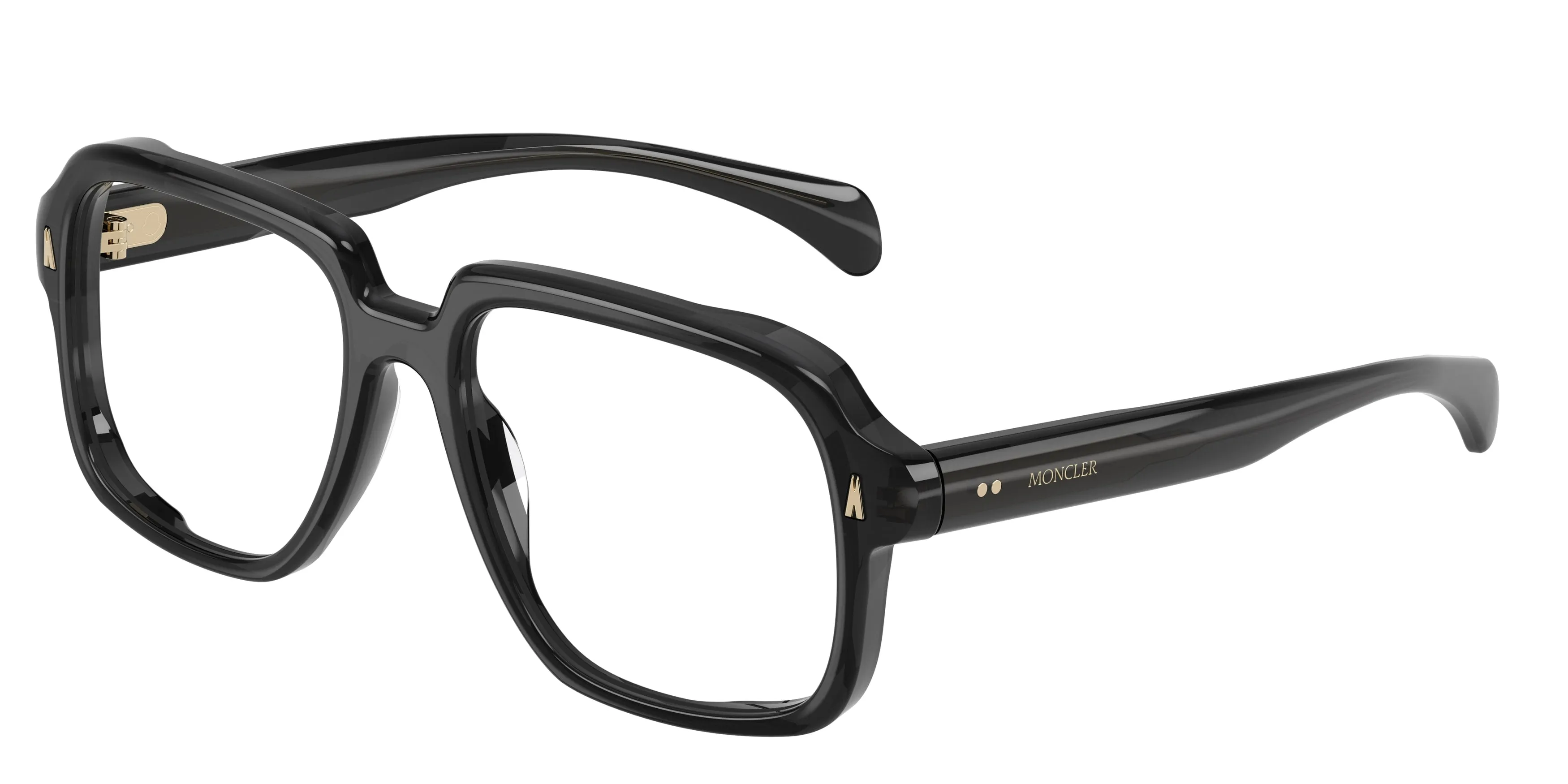 Moncler ME2037U LUSTRIA 3050 Montature da vista Acetato Grigio Trasparente Geometrica Normale - immagine 1