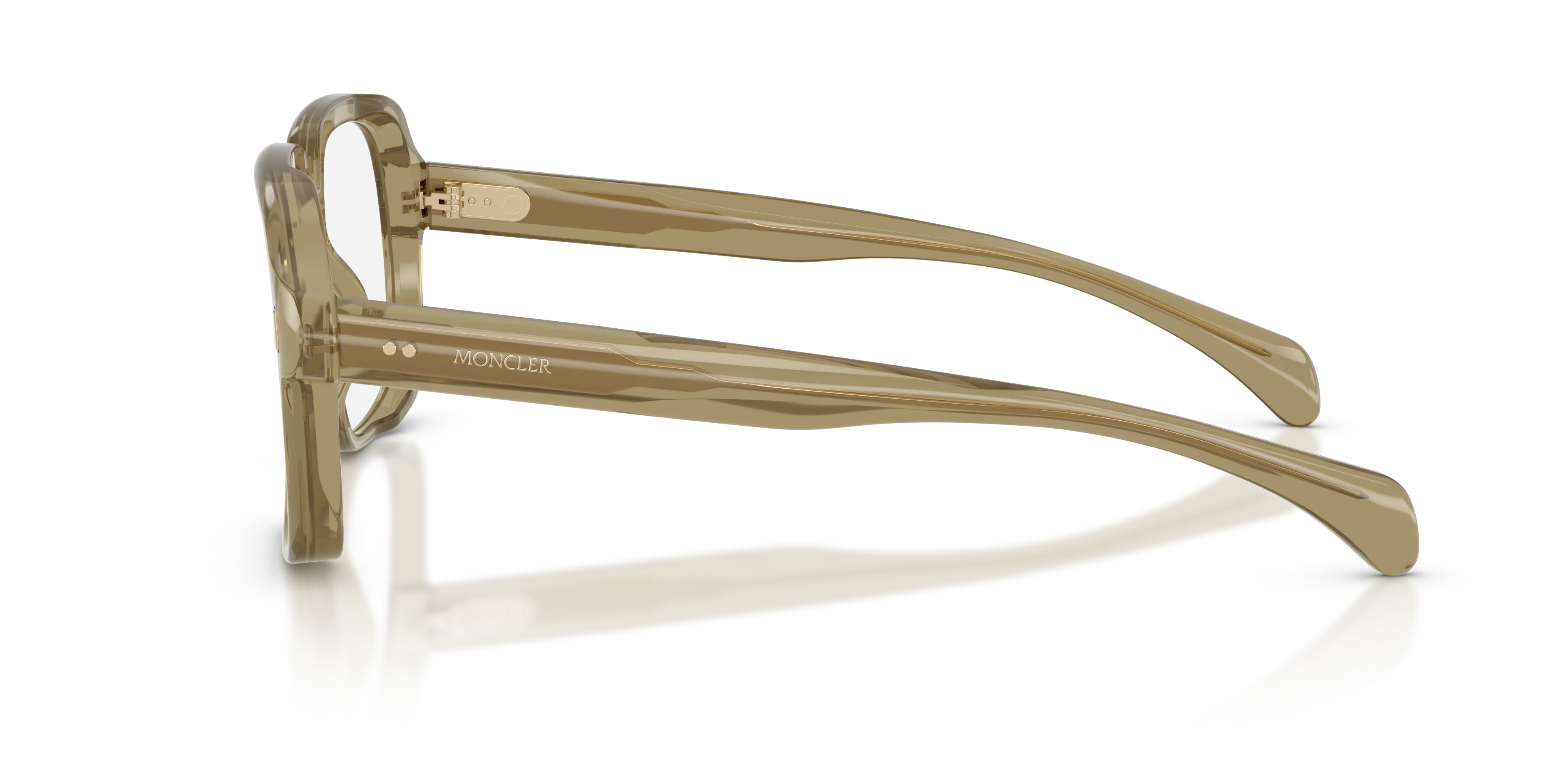 Moncler ME2037U LUSTRIA 3049 Montature da vista Acetato Verde Trasparente Geometrica Normale - immagine 4
