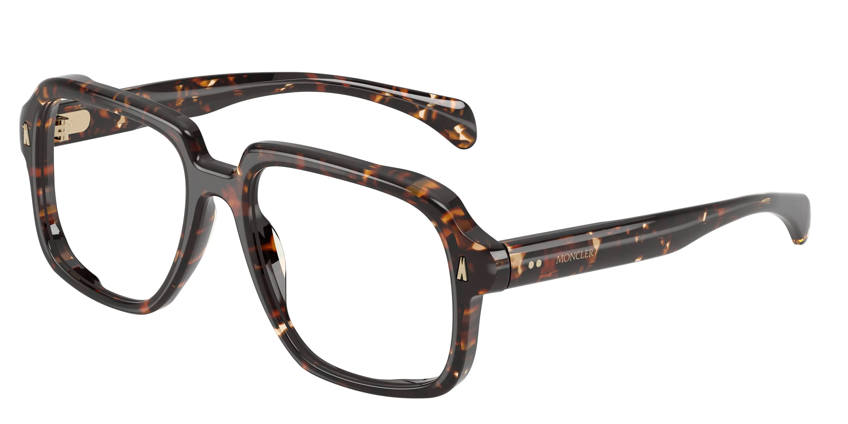 Moncler ME2037U LUSTRIA 3048 Montature da vista Acetato Tartaruga Trasparente Geometrica Normale - immagine 1
