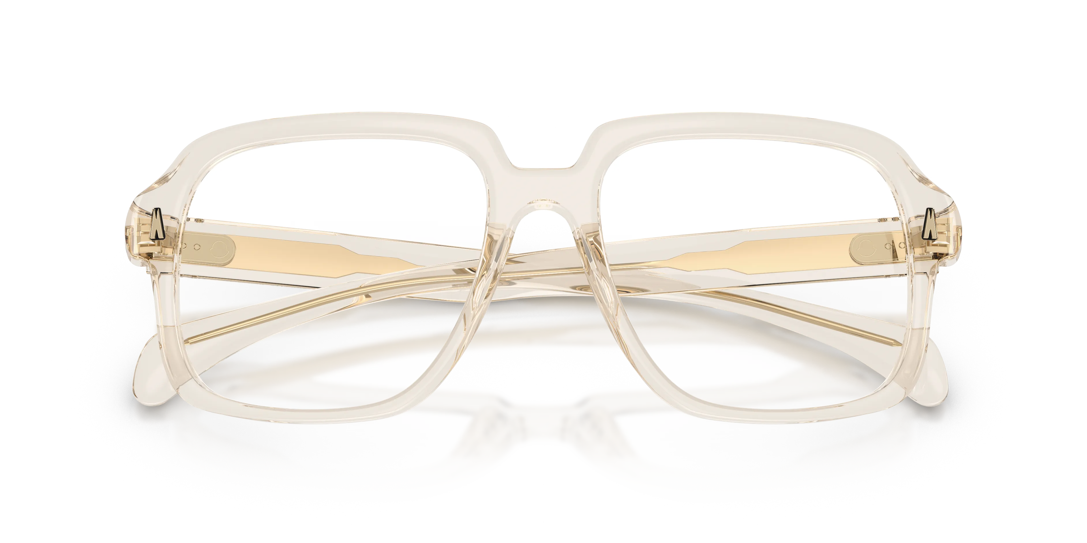 Moncler ME2037U LUSTRIA 3003 Montature da vista Acetato Bianco Trasparente Geometrica Normale - immagine 2