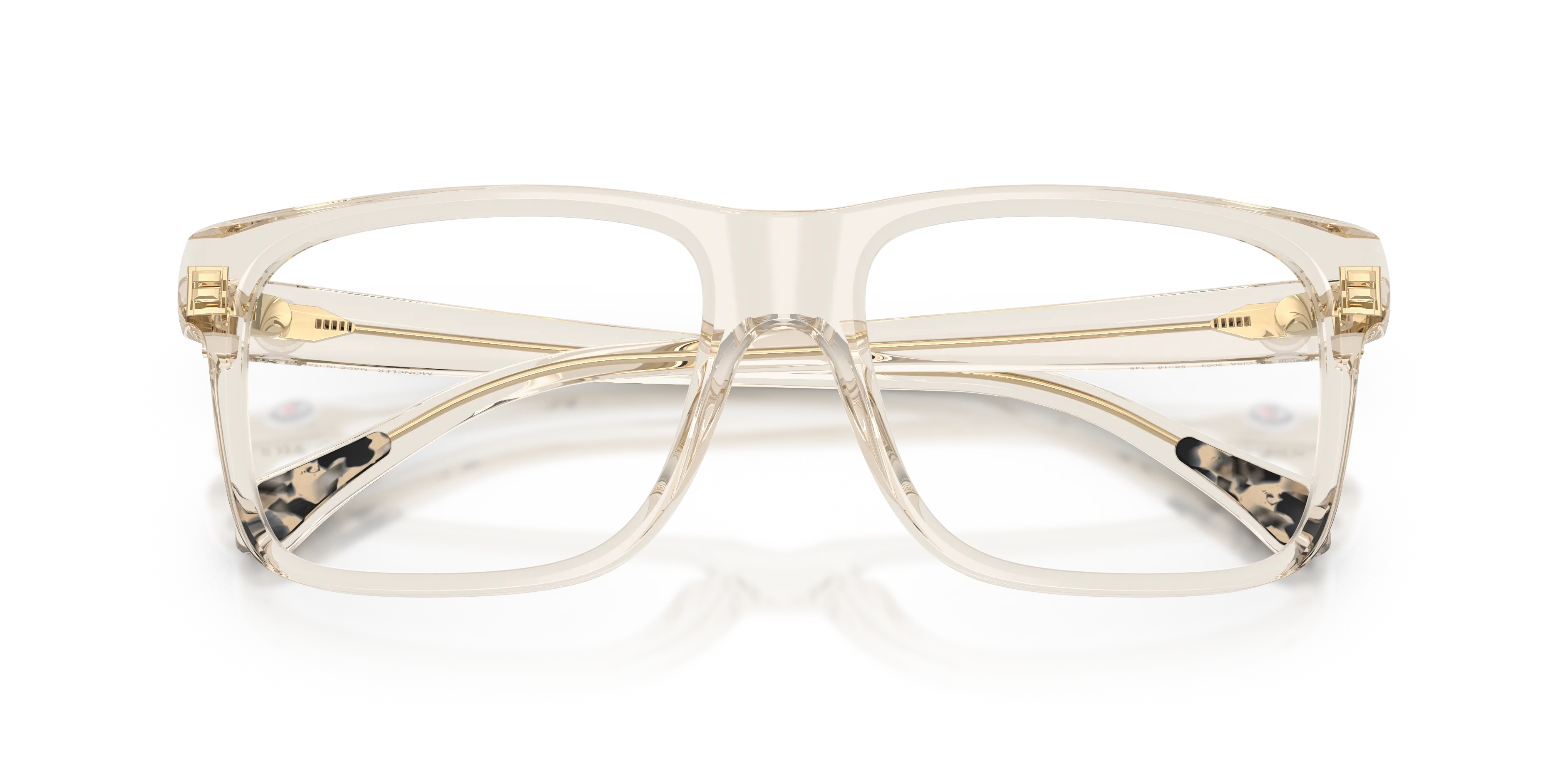 Moncler ME2036 PRECISA 3003 Montature da vista Acetato Bianco Trasparente Squadrata Normale - immagine 2