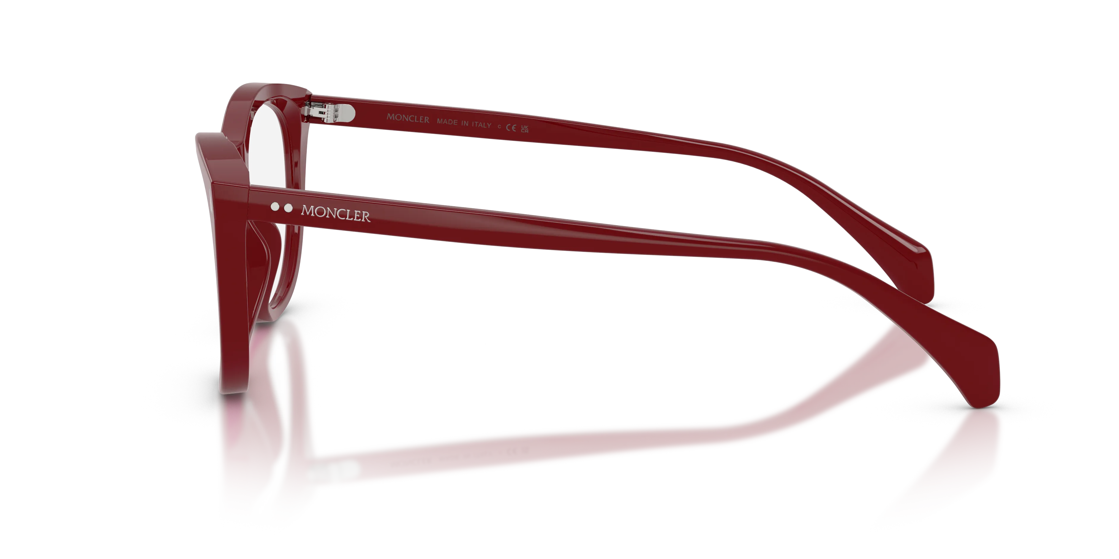Moncler ME2034U FIORELLA 3051 Montature da vista Acetato Rosso Trasparente Cat Eye Normale - immagine 4