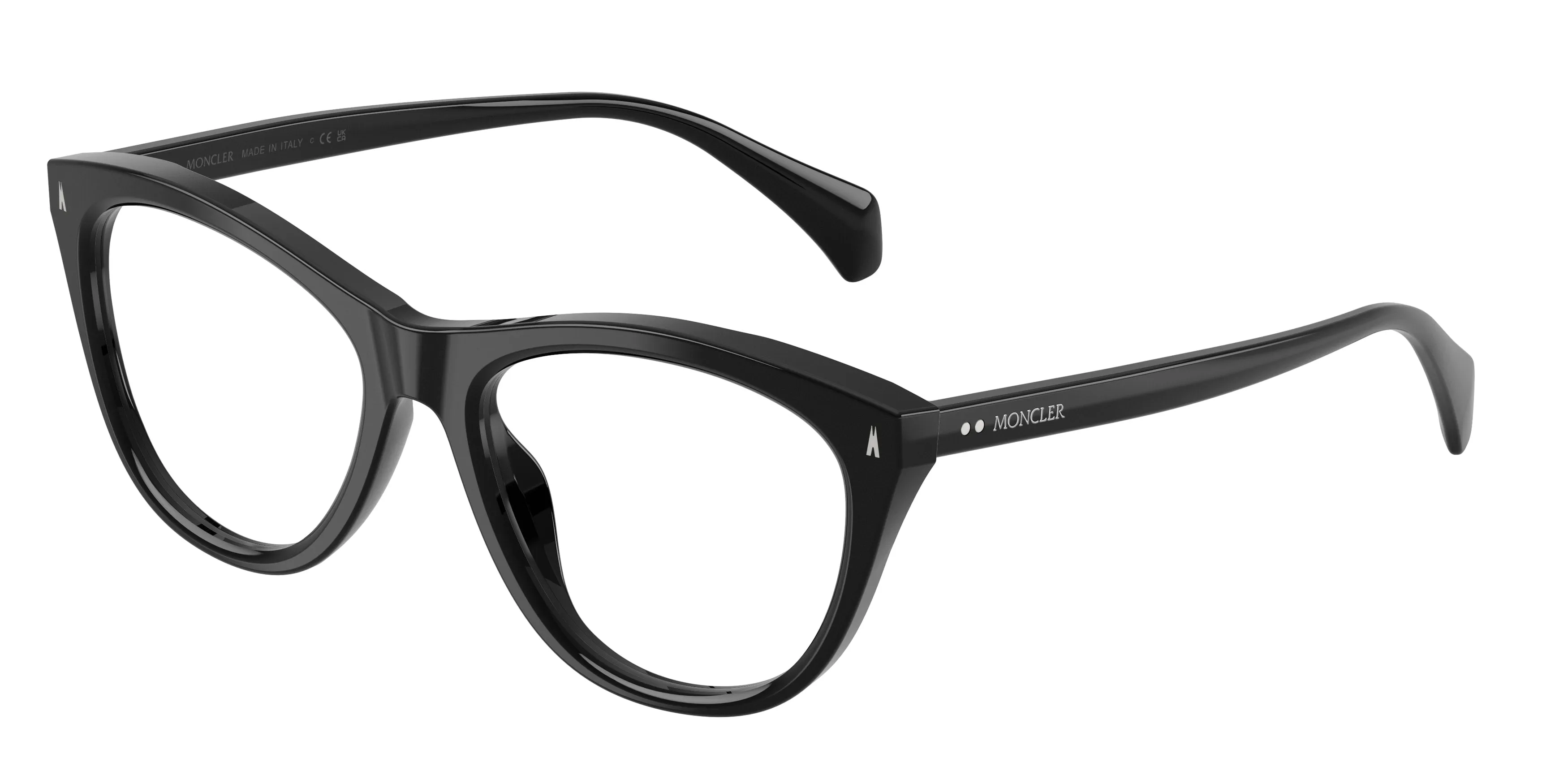 Moncler ME2034U FIORELLA 3001 Montature da vista Acetato Nero Trasparente Cat Eye Normale - immagine 1