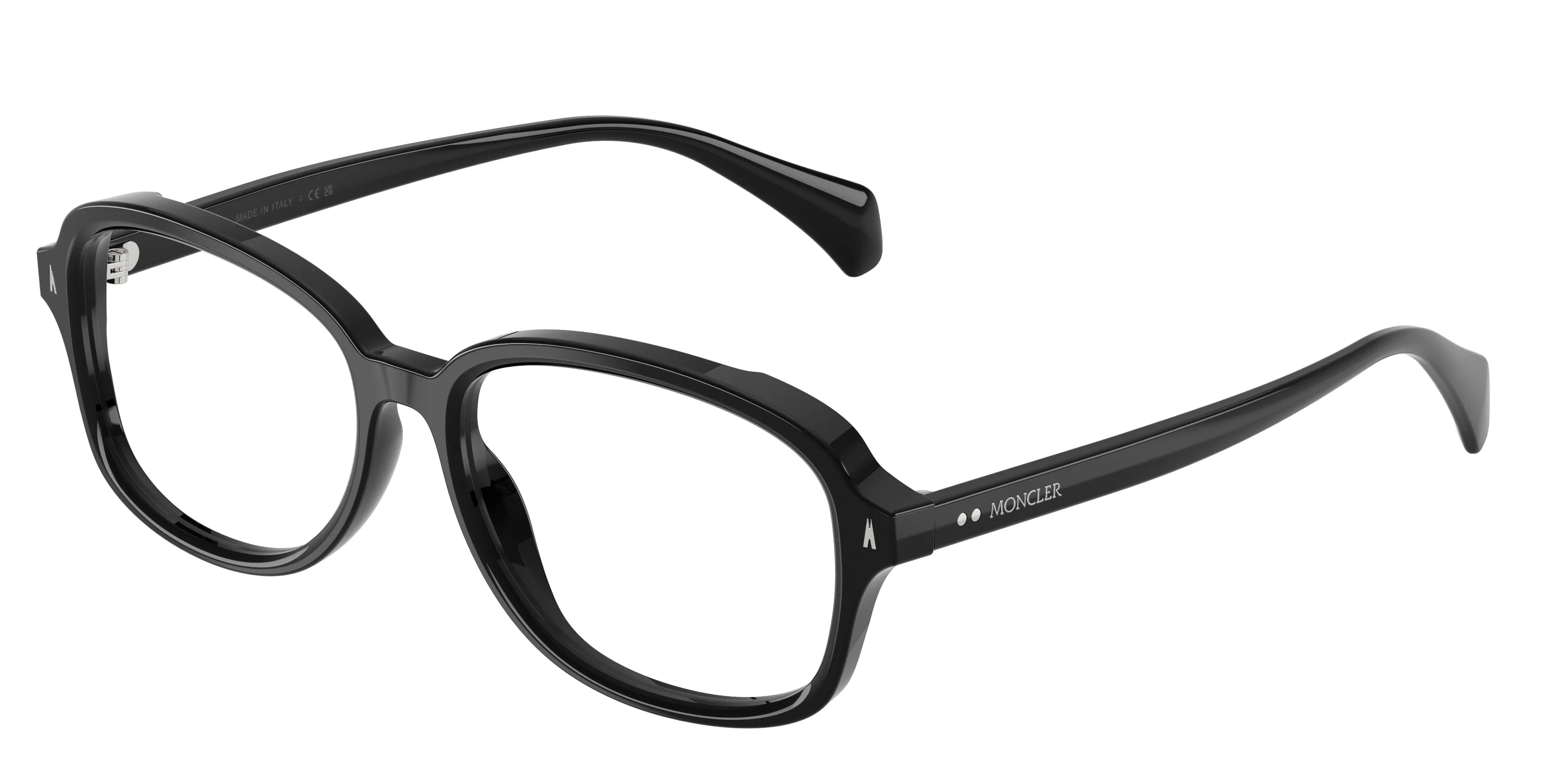 Moncler ME2033 FINEZZA 3001 Montature da vista Acetato Nero Trasparente Pillow Normale - immagine 1
