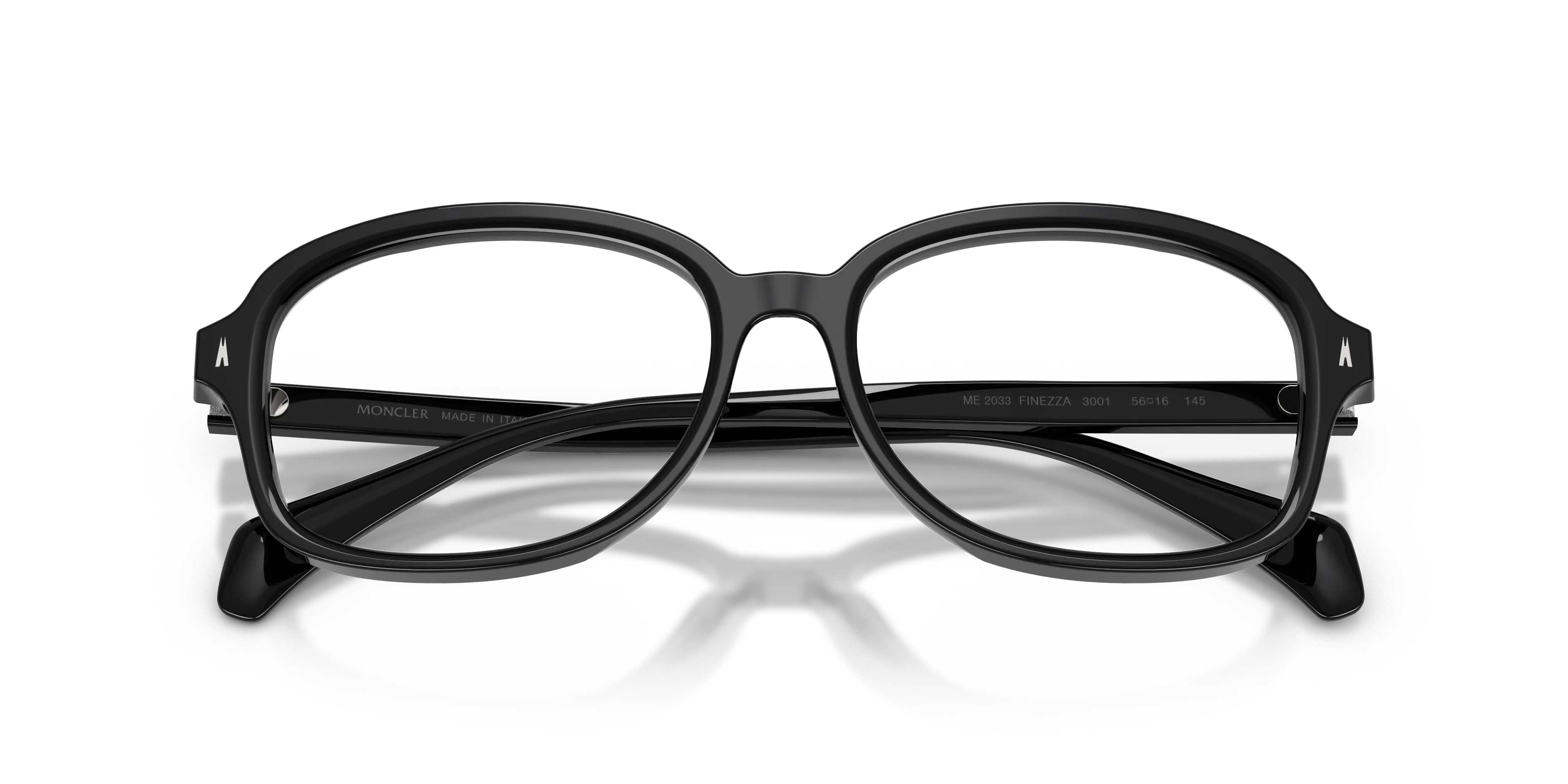 Moncler ME2033 FINEZZA 3001 Montature da vista Acetato Nero Trasparente Pillow Normale - immagine 2