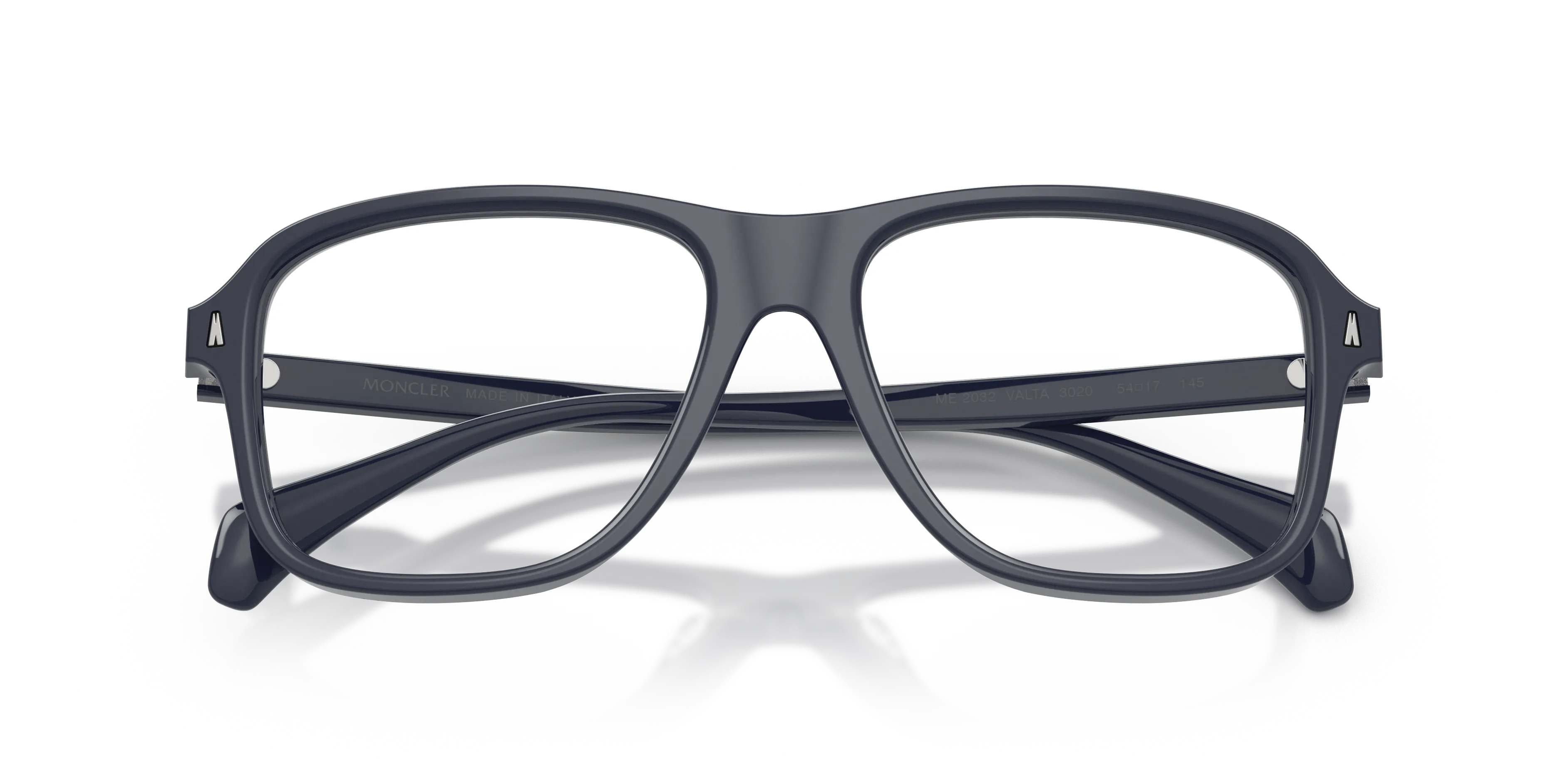 Moncler ME2032 VALTA 3020 Montature da vista Acetato Blu Trasparente Pillow Normale - immagine 2