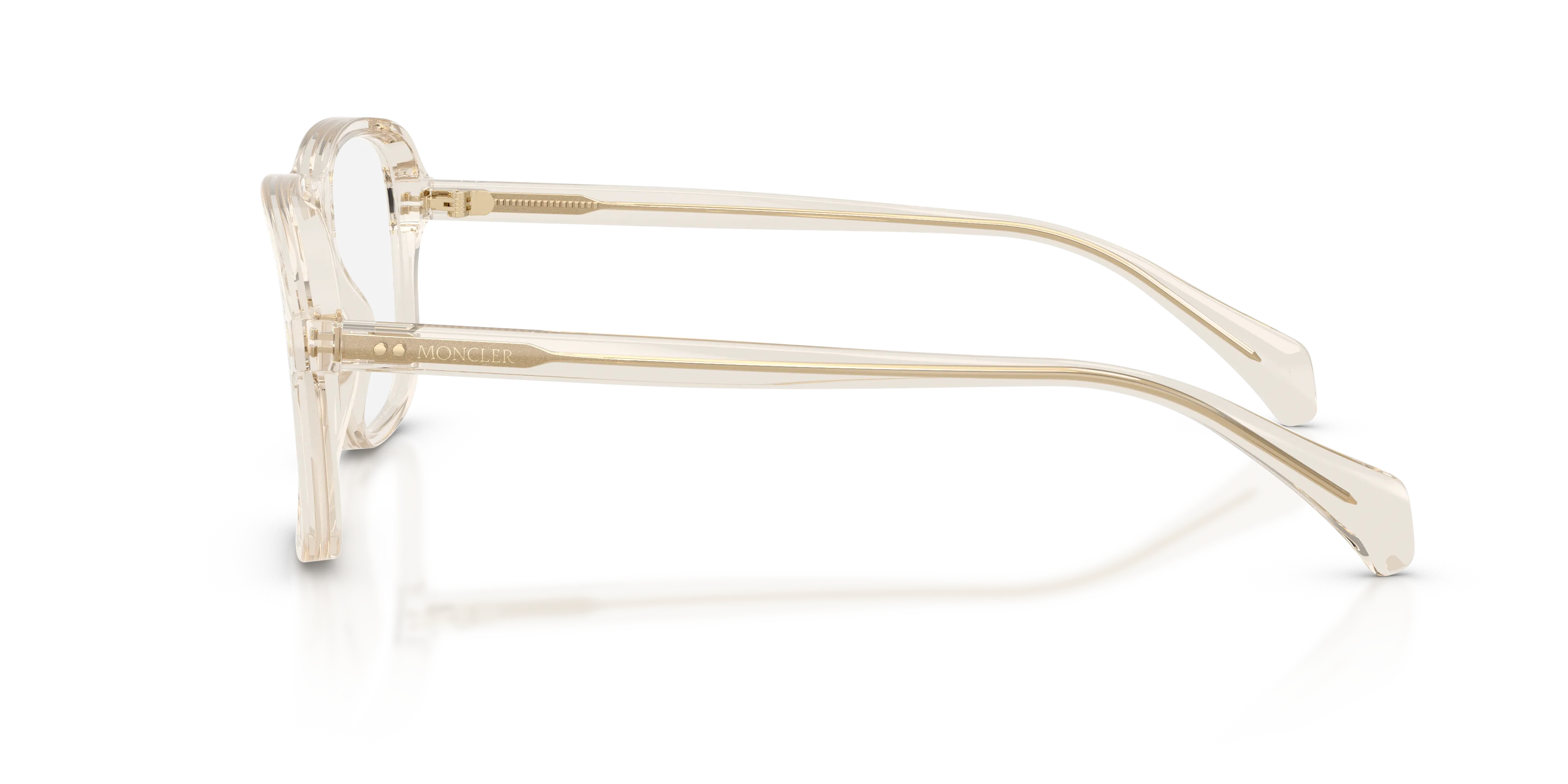 Moncler ME2032 VALTA 3003 Montature da vista Acetato Bianco Trasparente Pillow Normale - immagine 4