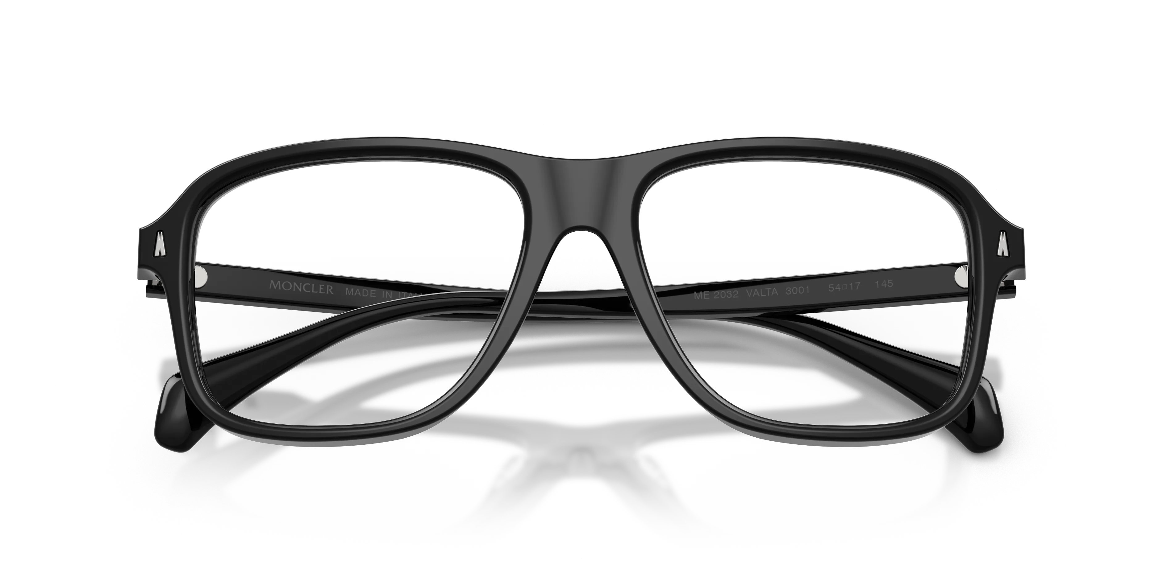 Moncler ME2032 VALTA 3001 Montature da vista Acetato Nero Trasparente Pillow Normale - immagine 2