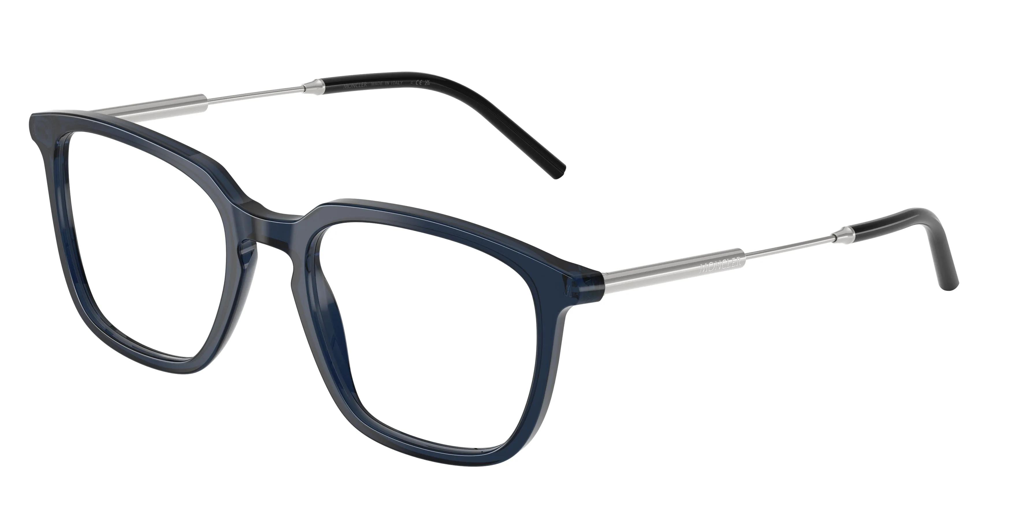 Moncler ME2012 3020 Montature da vista Acetato Blu Trasparente Pantos Normale - immagine 1
