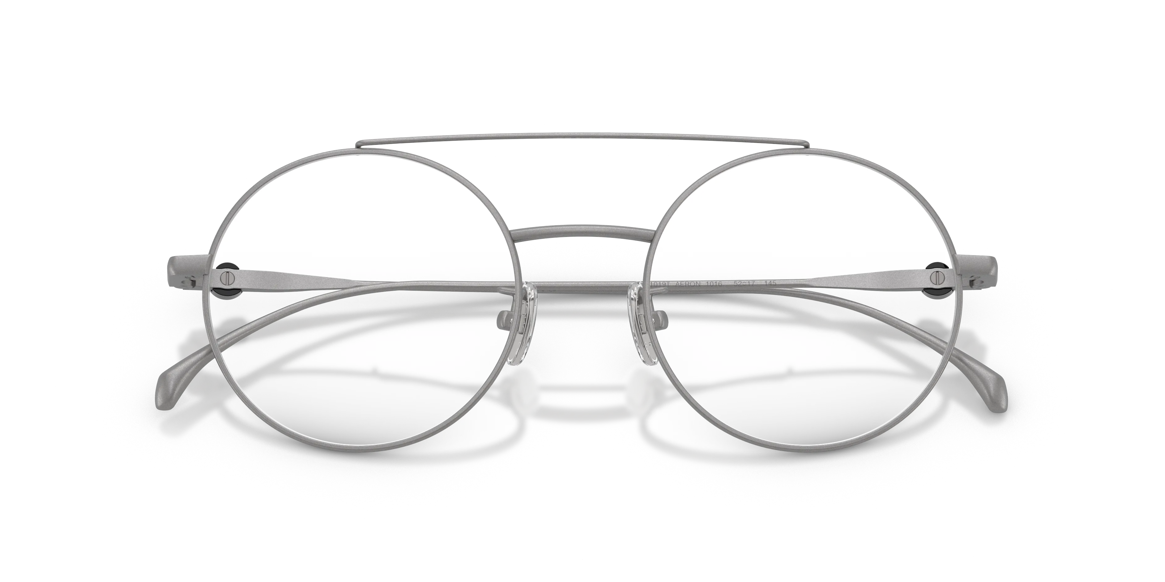 Moncler ME1019T 1016 Montature da vista Titanio Grigio Trasparente Rotonda Normale - immagine 2