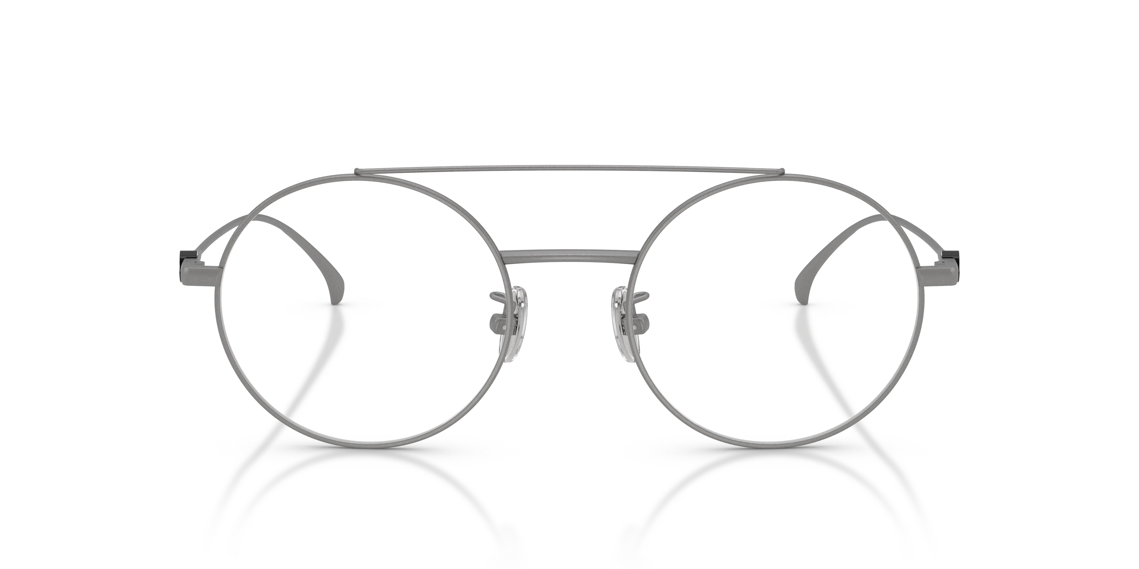 Moncler ME1019T 1016 Montature da vista Titanio Grigio Trasparente Rotonda Normale - immagine 3