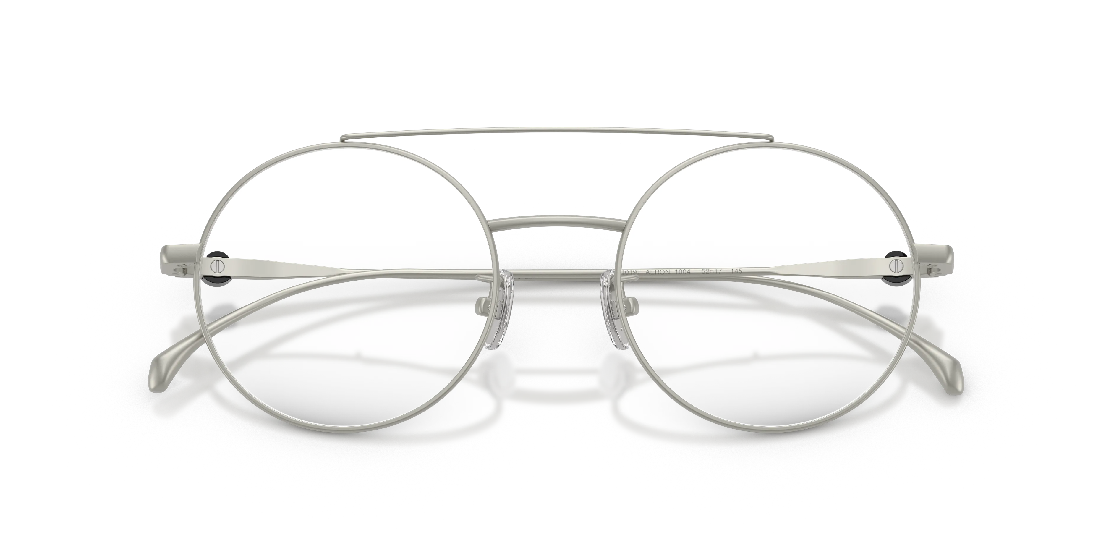 Moncler ME1019T 1004 Montature da vista Titanio Argento Trasparente Rotonda Normale - immagine 2
