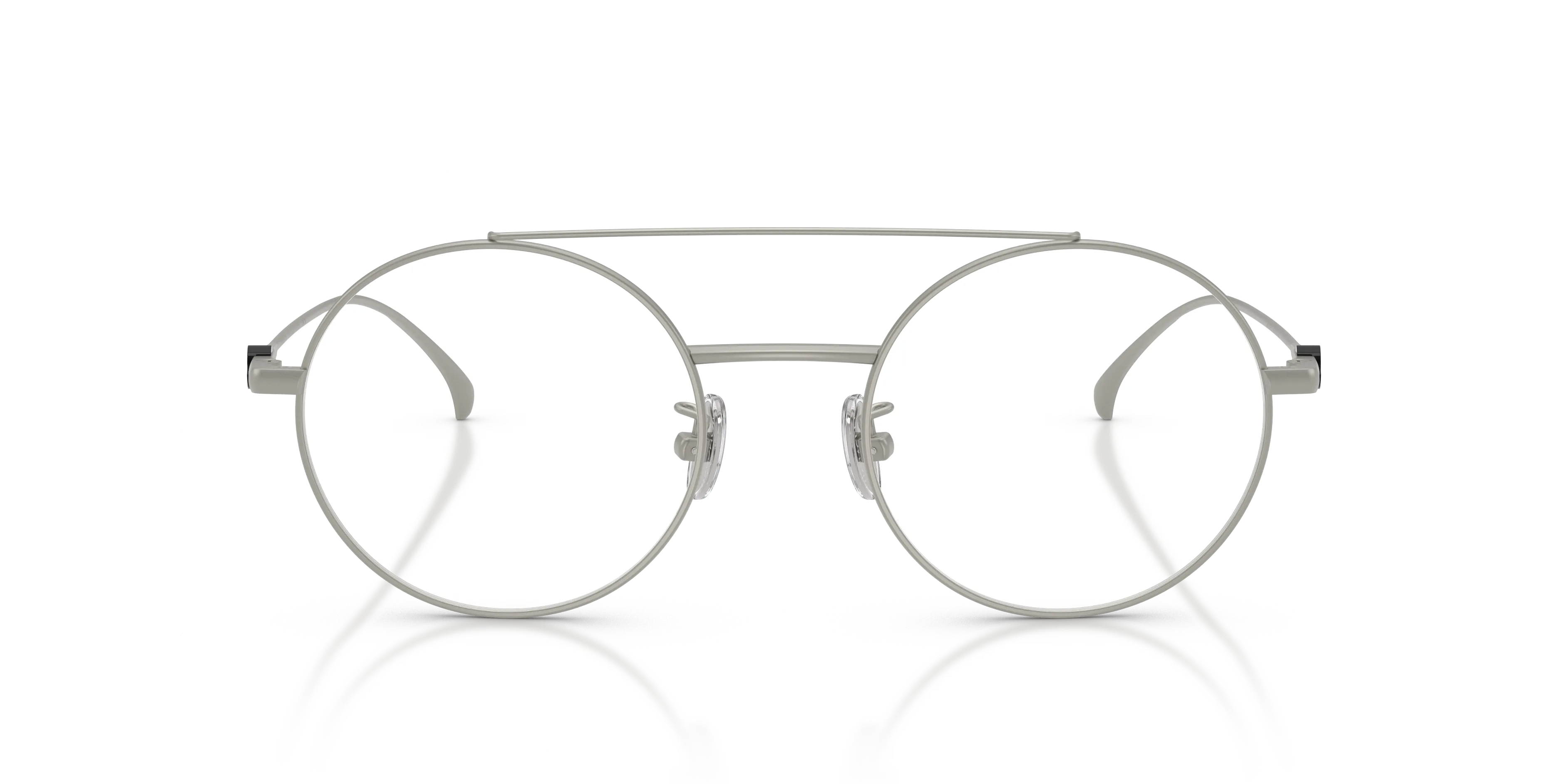 Moncler ME1019T 1004 Montature da vista Titanio Argento Trasparente Rotonda Normale - immagine 3