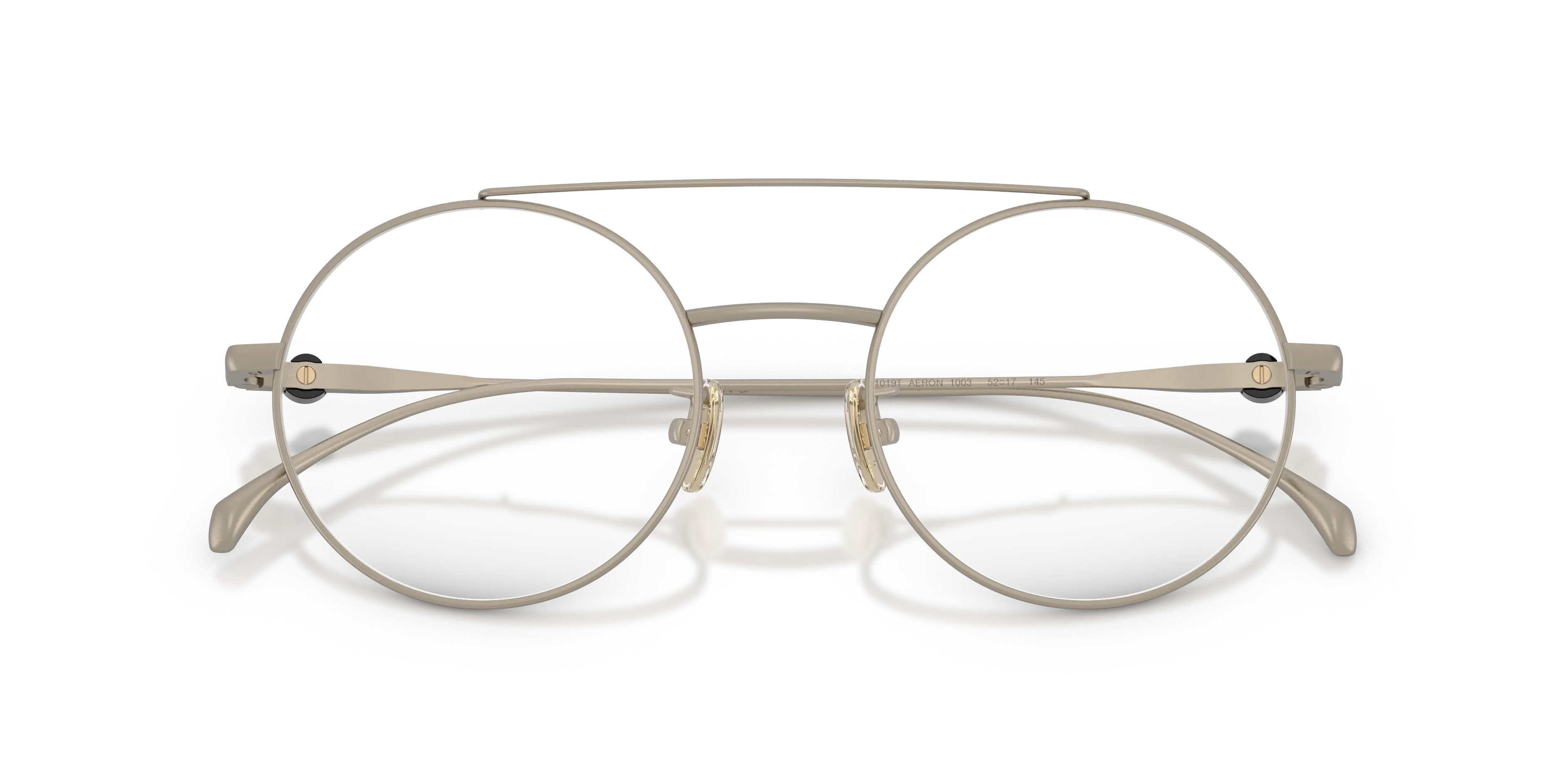 Moncler ME1019T 1003 Montature da vista Titanio Bronzo Trasparente Rotonda Normale - immagine 2