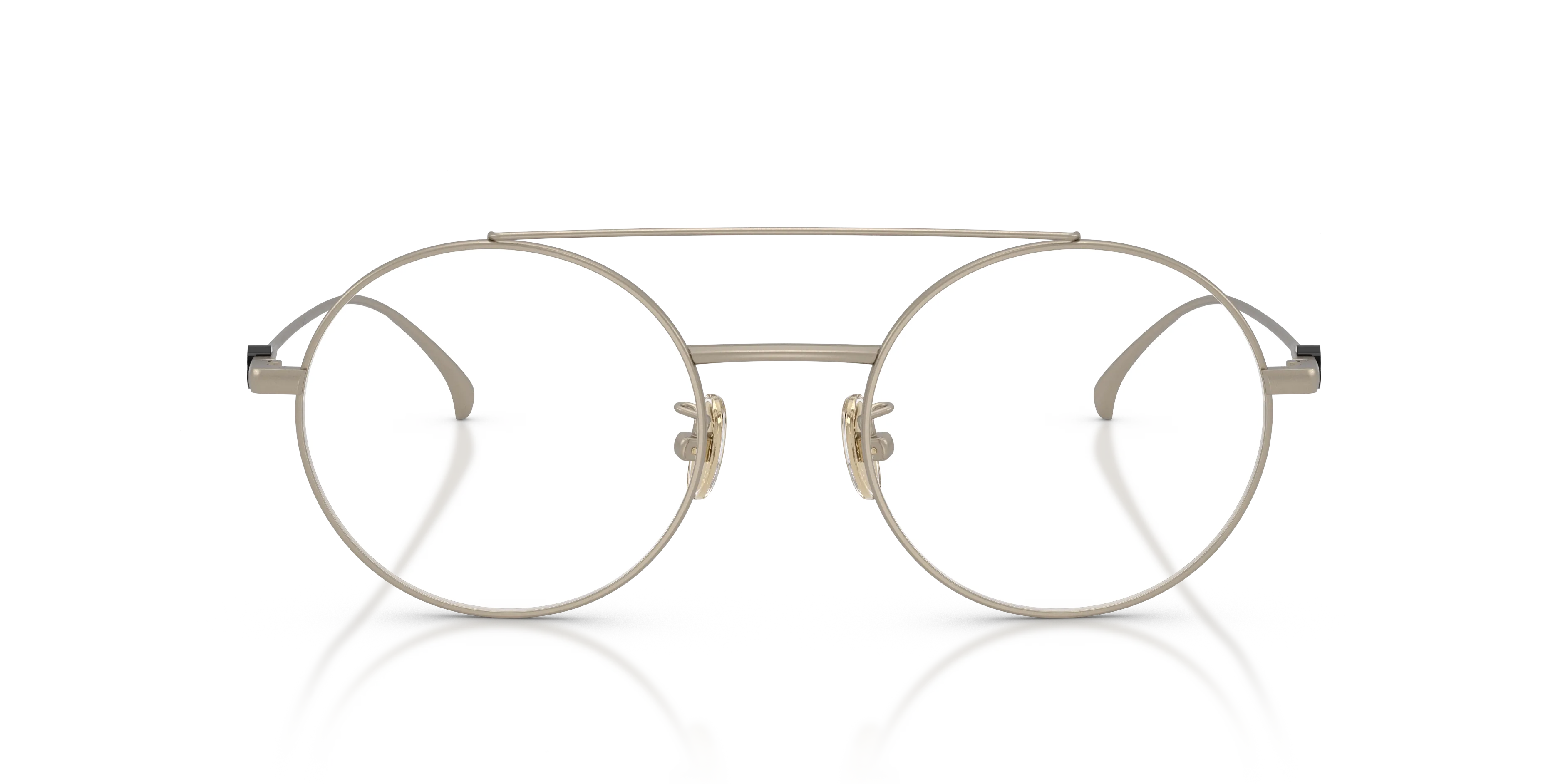 Moncler ME1019T 1003 Montature da vista Titanio Bronzo Trasparente Rotonda Normale - immagine 3