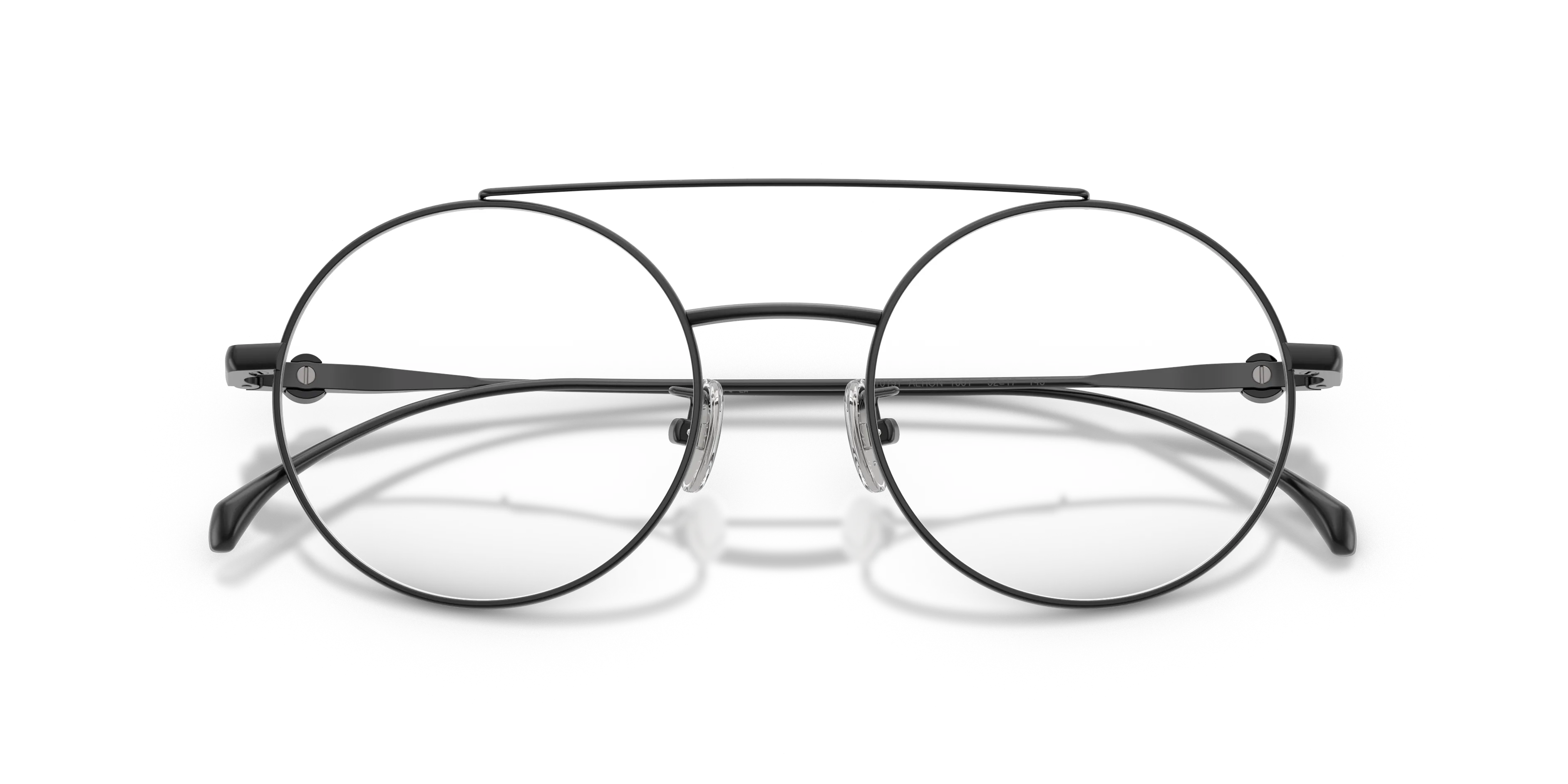 Moncler ME1019T 1001 Montature da vista Titanio Nero Trasparente Rotonda Normale - immagine 2