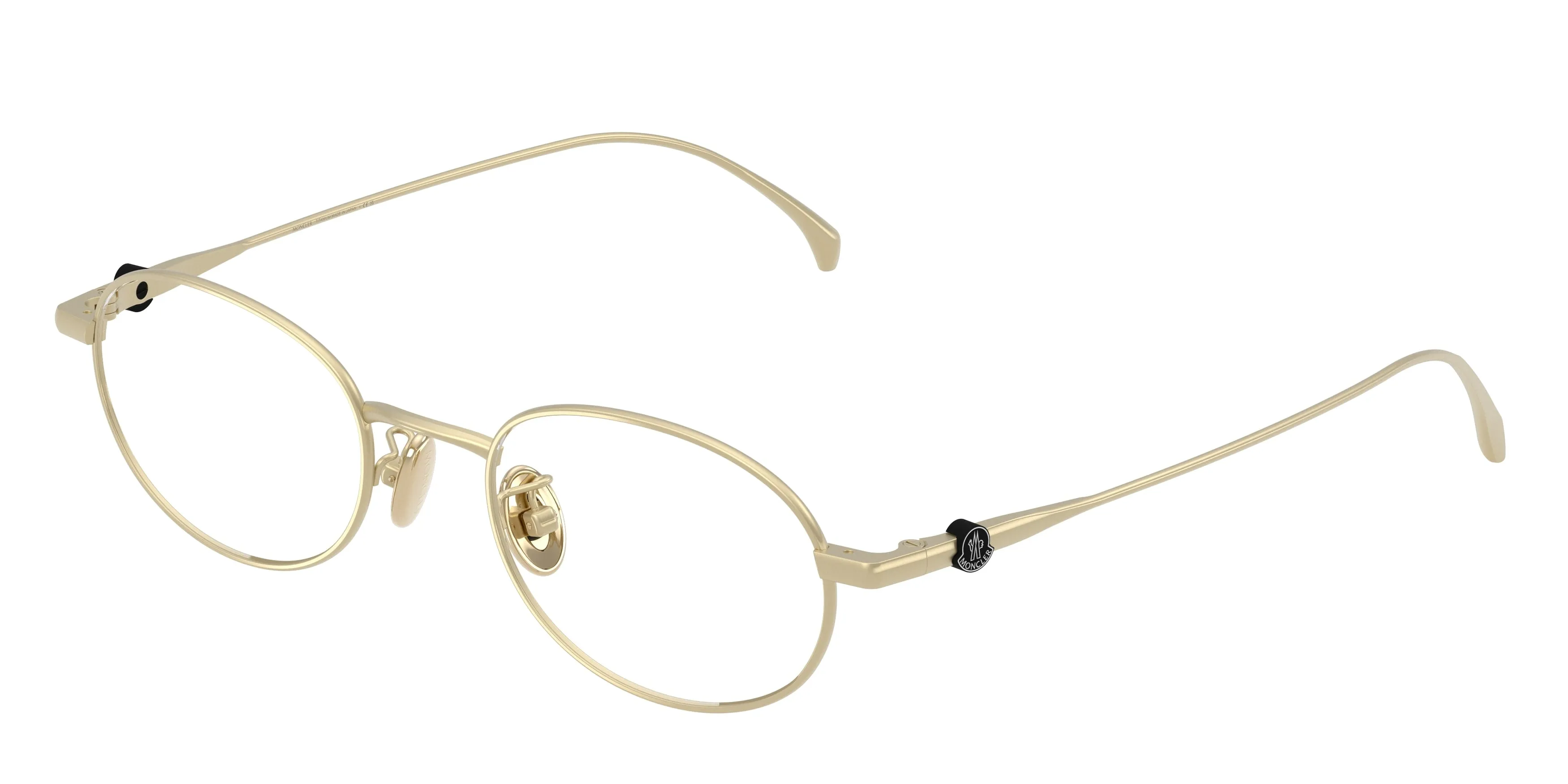 Moncler ME1018TD 1024 Montature da vista Titanio Oro Trasparente Rotonda Normale - immagine 1