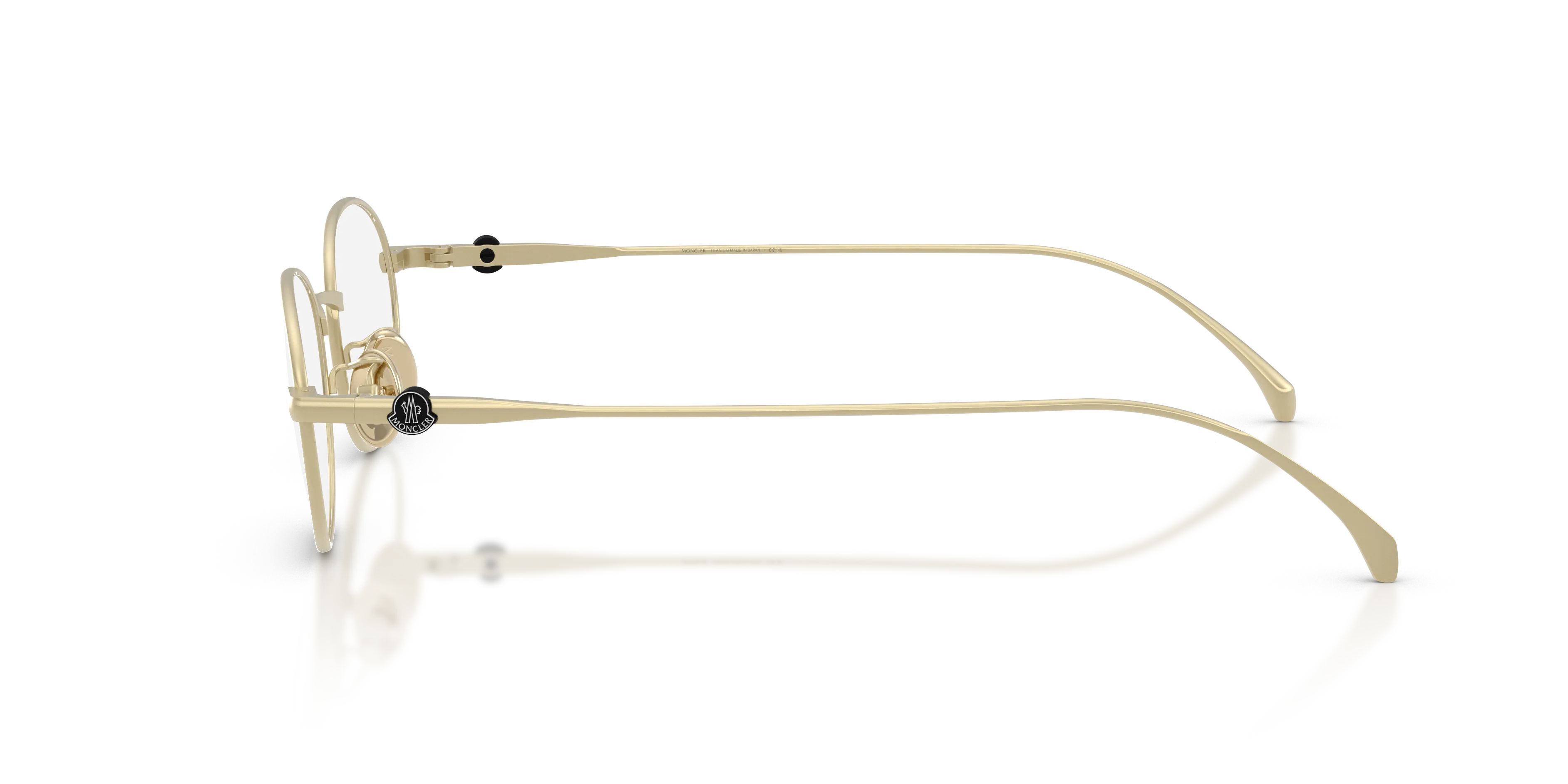 Moncler ME1018TD 1024 Montature da vista Titanio Oro Trasparente Rotonda Normale - immagine 4
